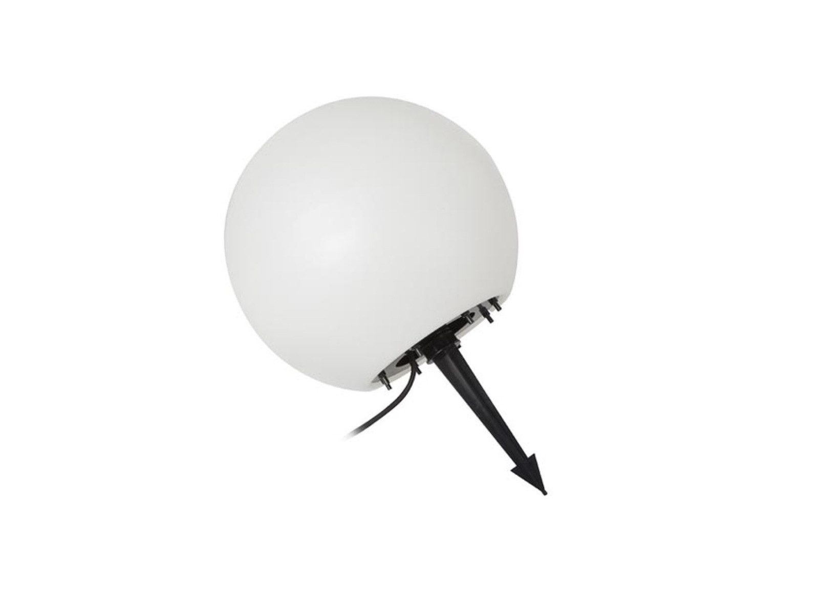 PEREL LED Kugelleuchte mit RGBW & Fernbedienung Ø 38cm, Dimmfunktion Farbwechsel, LED wechselbar, warmweiß, Garten Leucht-Kugel mit Erdspieß, inkl. austauschbarem Leuchtmittel