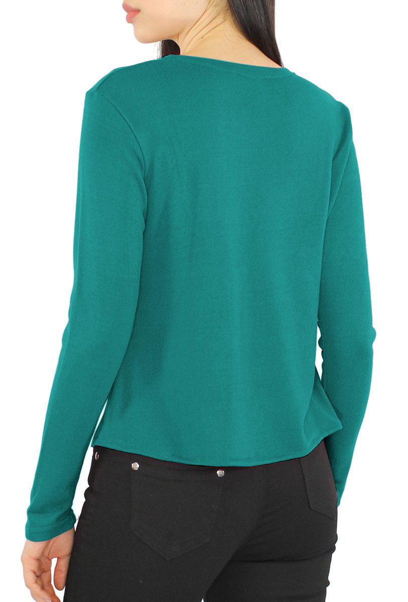 dy_mode Langarmshirt Damen Rundhals Shirt – günstig online kaufen
