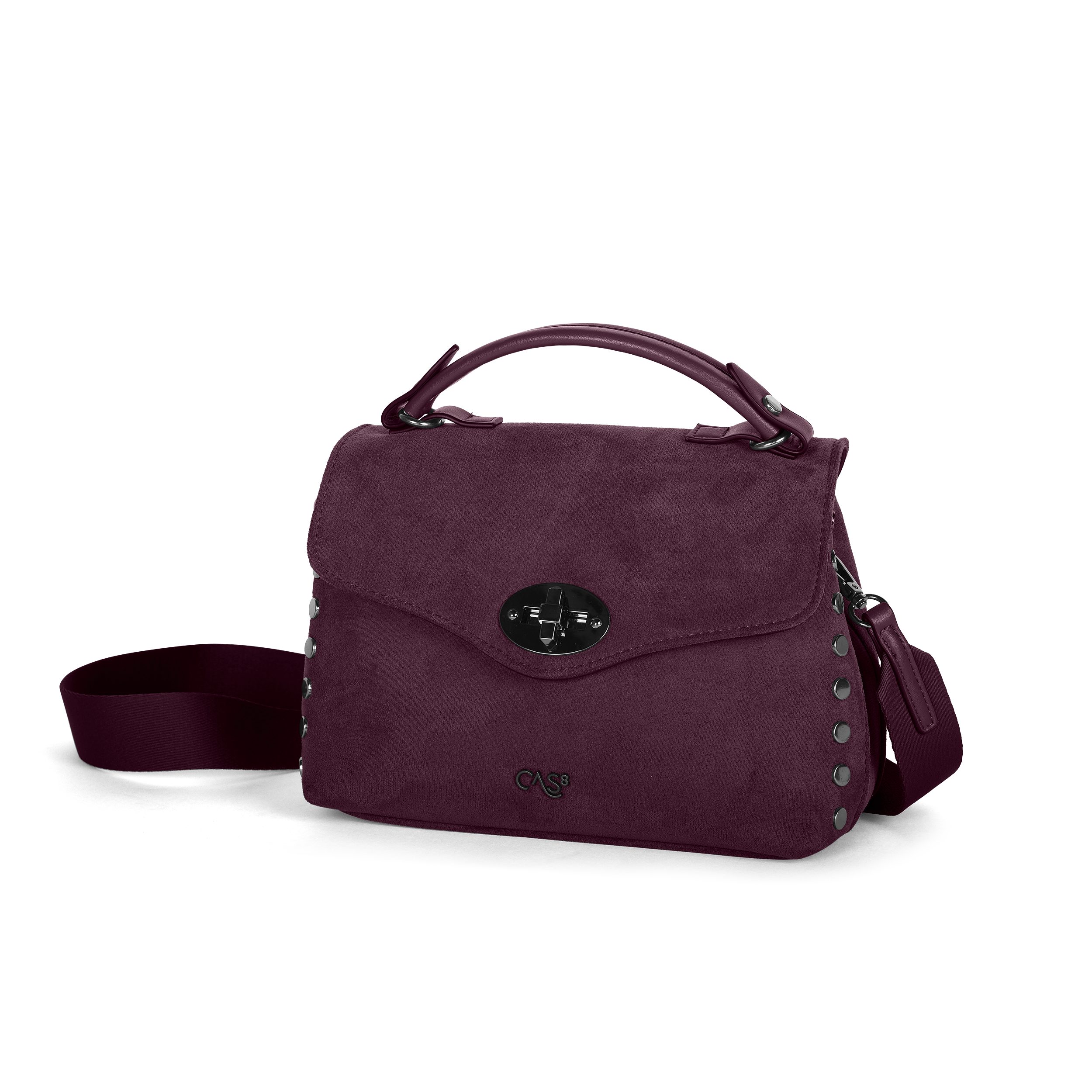 Cas8 Handtasche Rike 35200 von Cas8 aus weichem, veganem Suede und 2 Hauptfächern