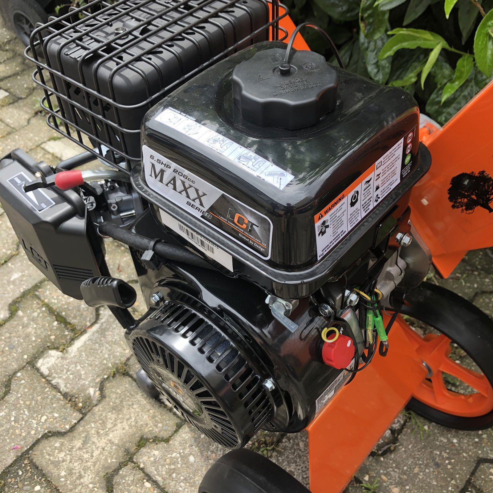 Forest Master Messerhäcksler Benzin Häcksler 6 PS 208ccm 4-Takt FM6DD, 5 cm max. Astdurchmesser