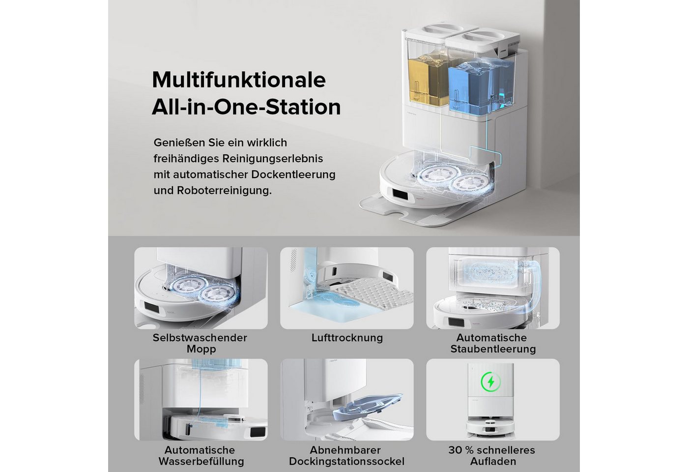 Roborock Saugroboter QV35A (Upgrade von Qrevo/Qrevo S), 60 W weiß