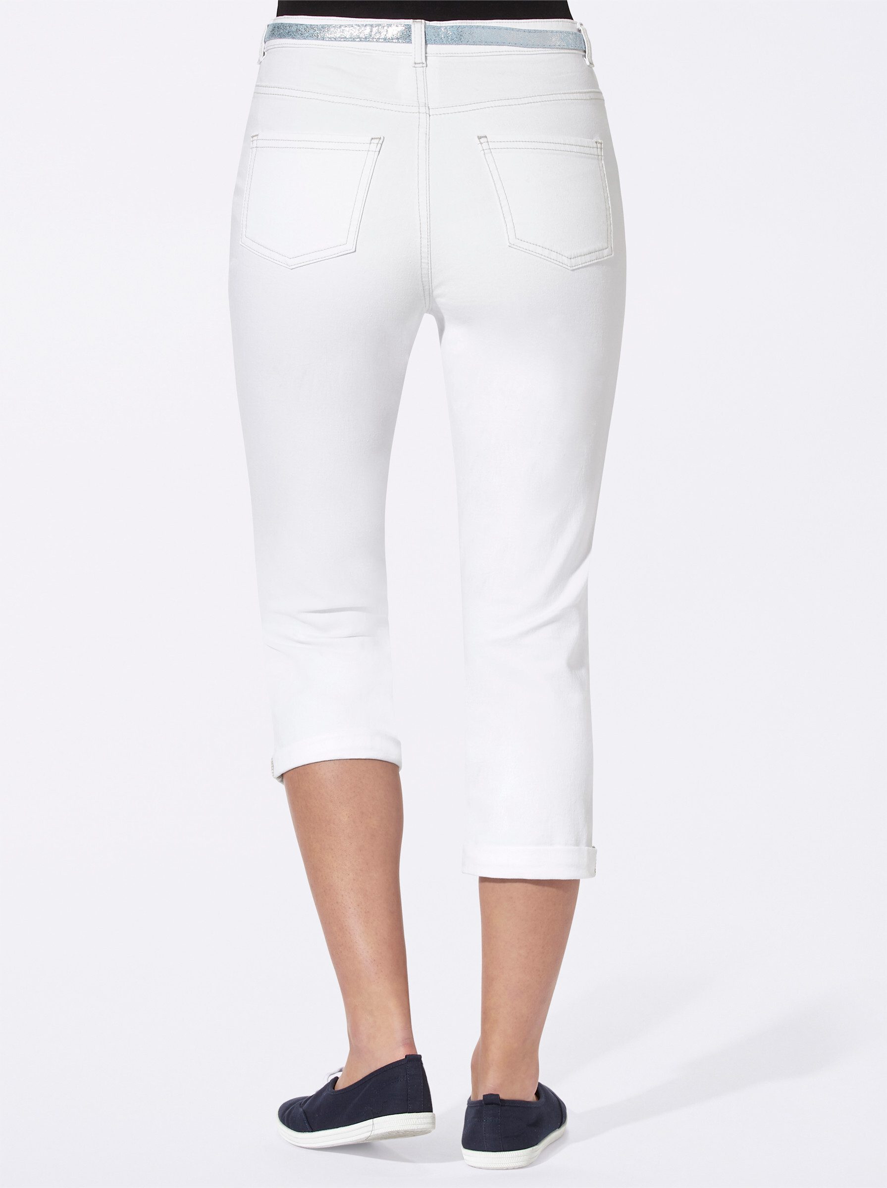 Sieh an! Jeansshorts Capri-Jeans komfortabel