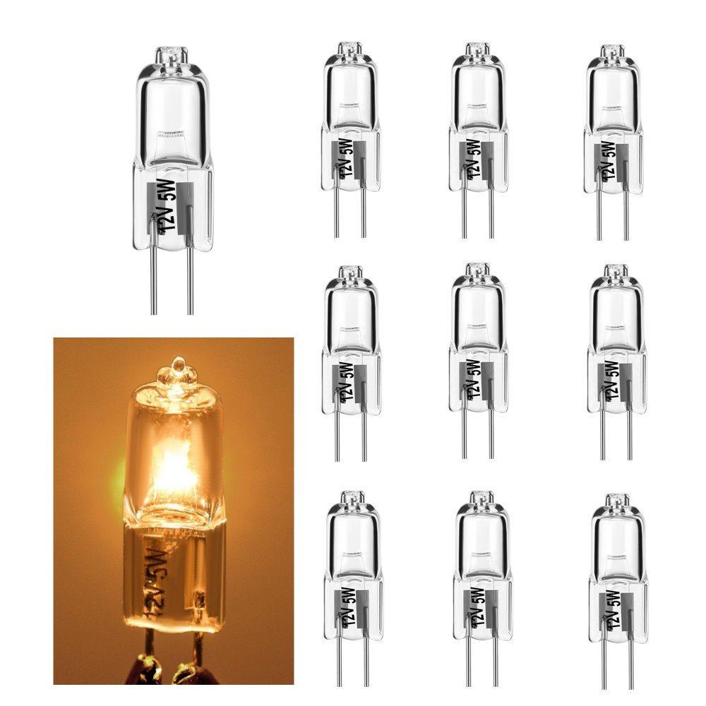 WILGOON Flutlichtstrahler G4 12V Halogen Glühbirne Halogenlampen Dimmbar, Halogen, Warmweiß, Eco Stiftsockellampen