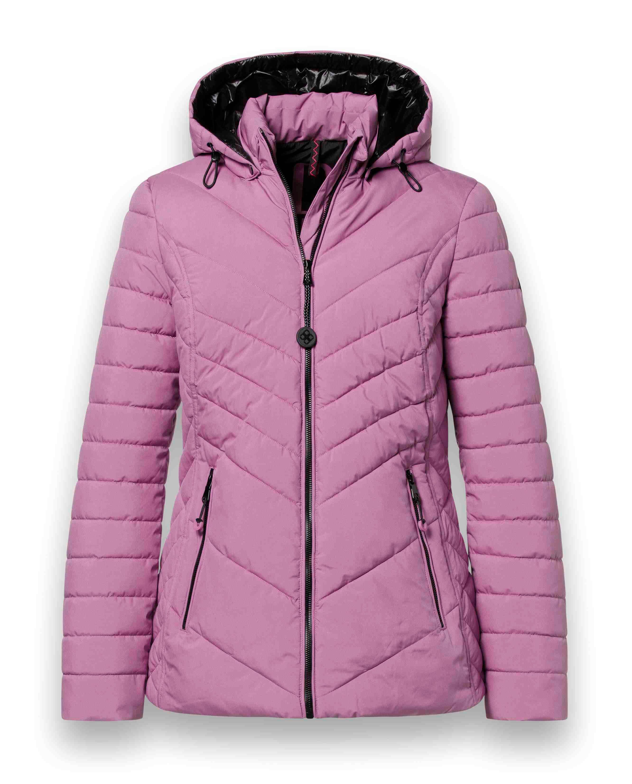 District Winterjacke Winter-Steppjacke Kaprun (mit Kapuze, wasserabweisend) rosa Damen