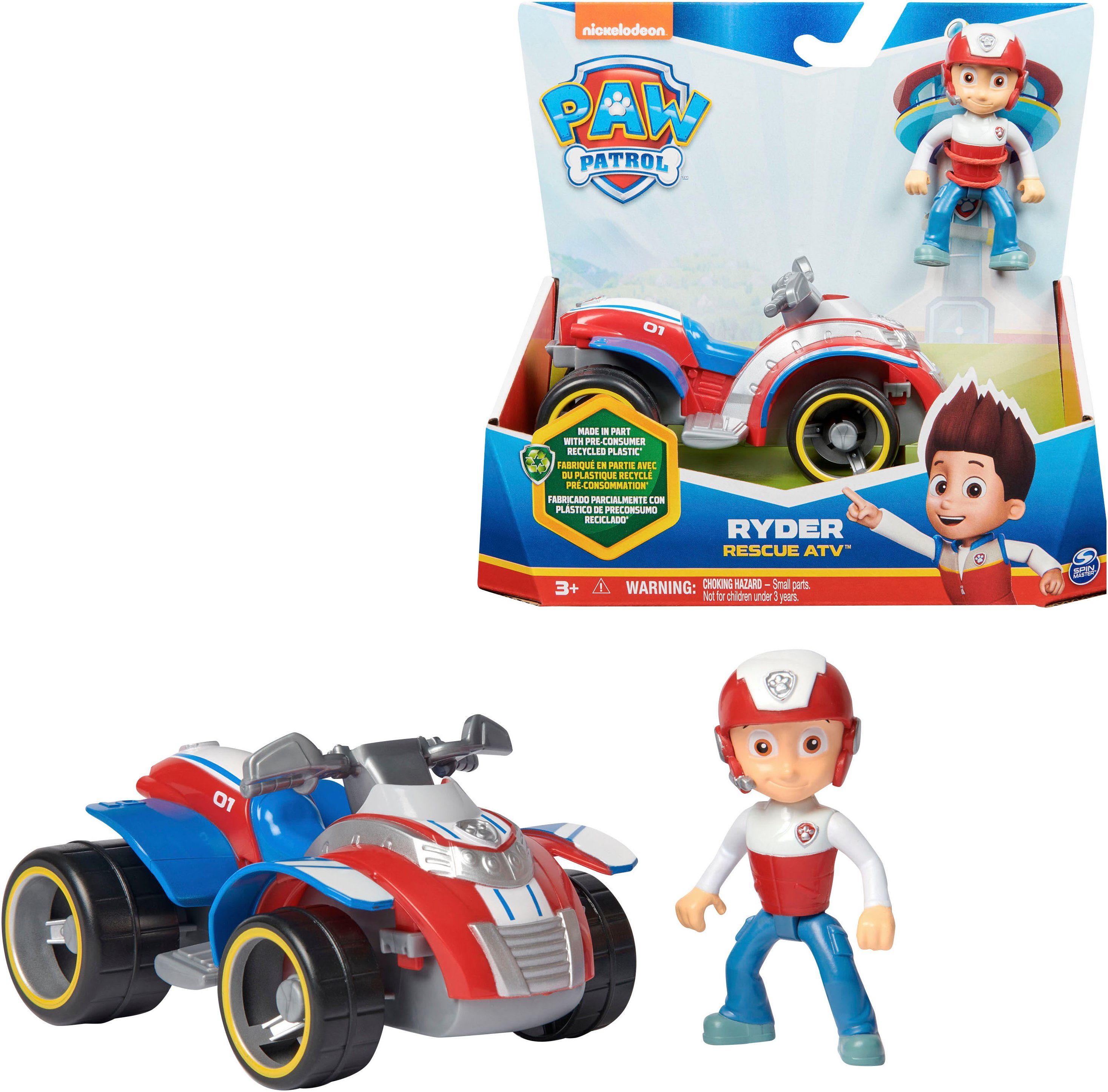 Spin Master Spielzeug-Auto Paw Patrol - Sust. Basic Vehicle Ryder, zum Teil aus recycelten Material