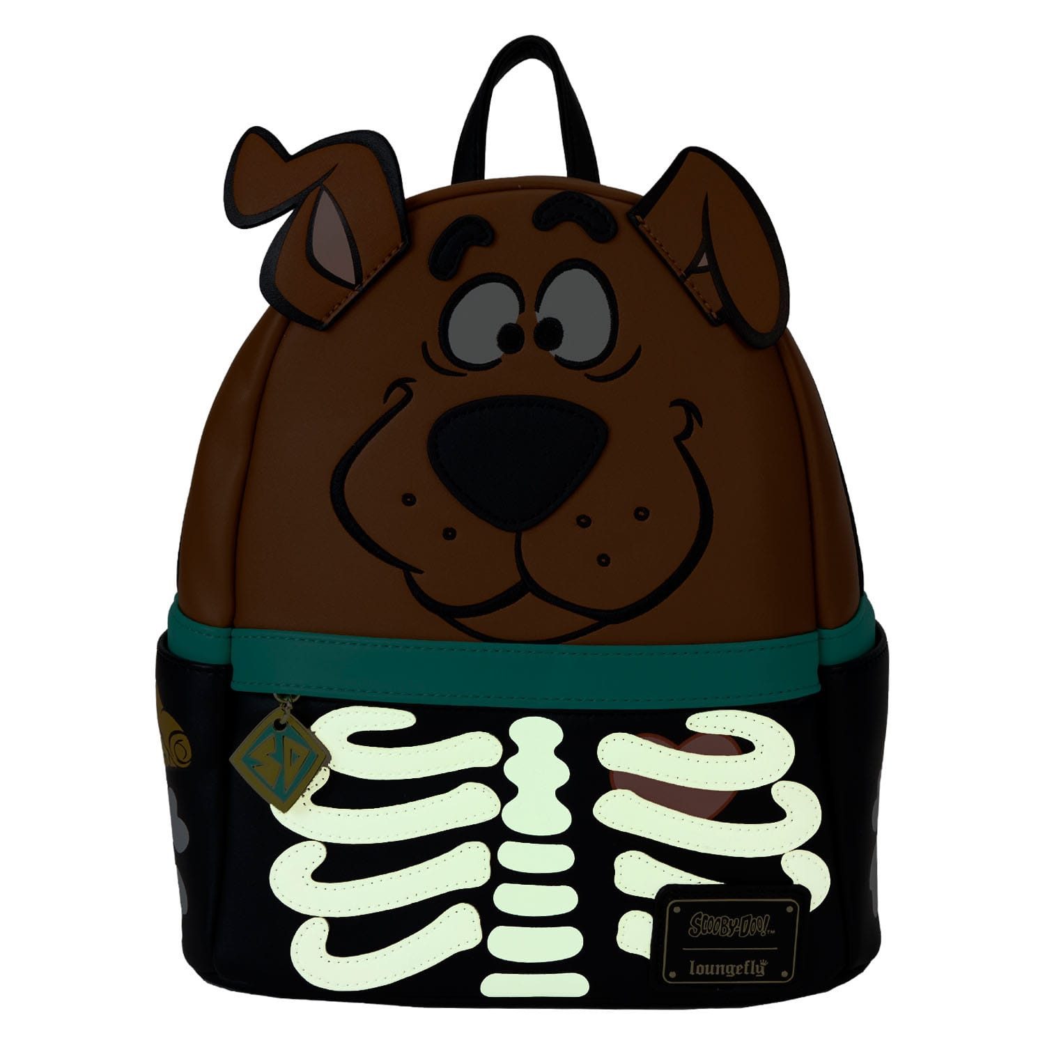 Loungefly Minirucksack Scooby-Doo by Loungefly Mini-Rucksack Skeleton Scooby Cosplay (1-tlg), leuchtet im dunkeln, Detailliert und Hochwertig