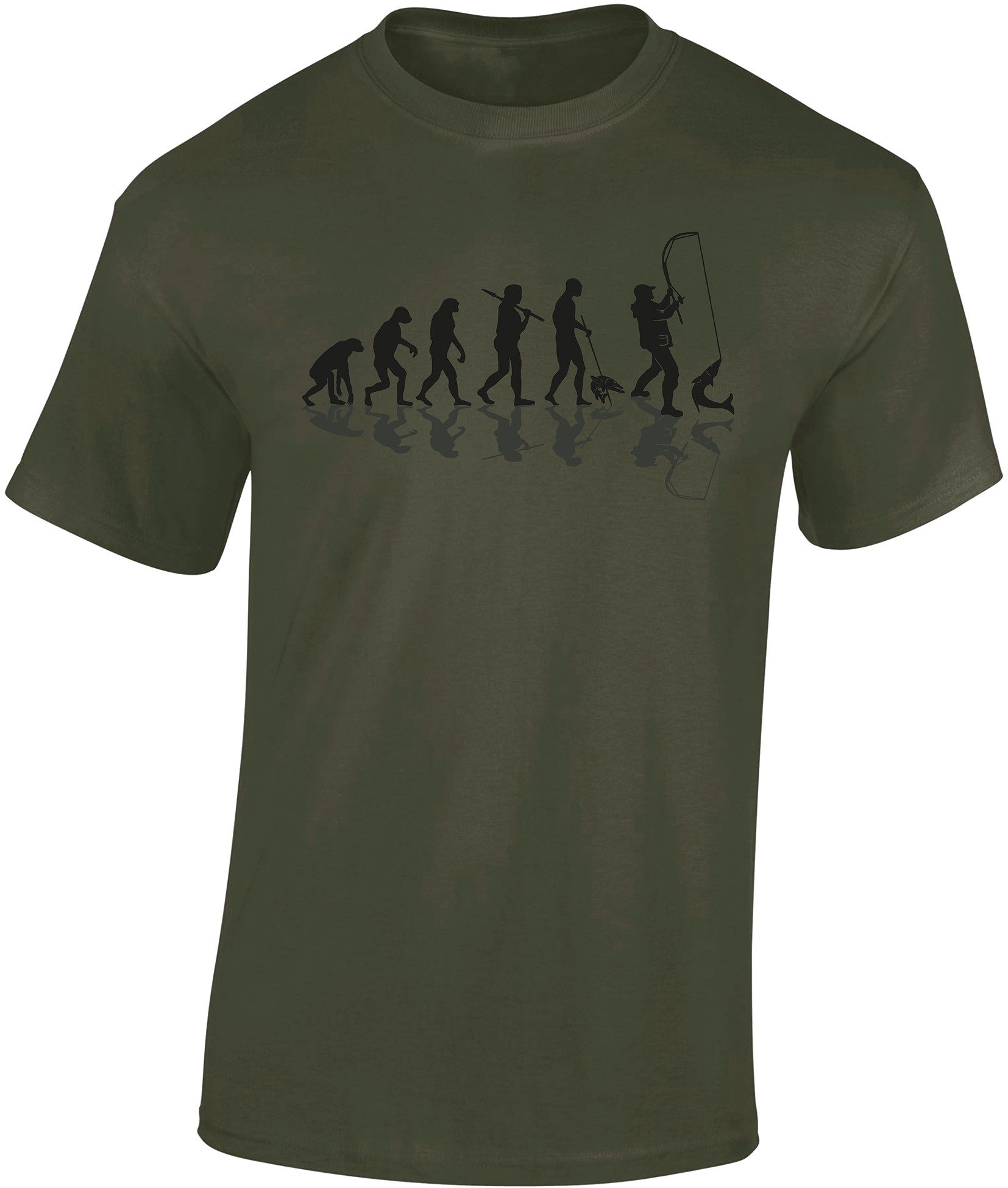 Baddery Print-Shirt Angel T-Shirt: "Angler Evolution" günstig online kaufen