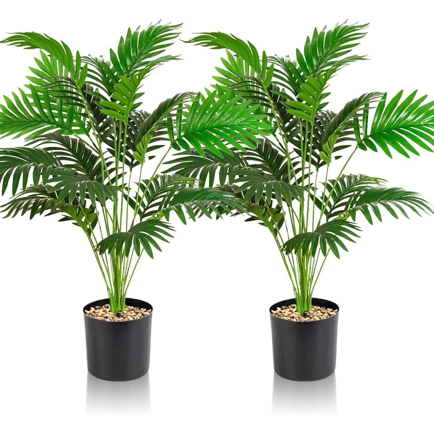Kunstpalme Kunstpflanzen Set 2 Palme Extra Groß Künstliche Palme, LuxusKollektion, Höhe 10 cm