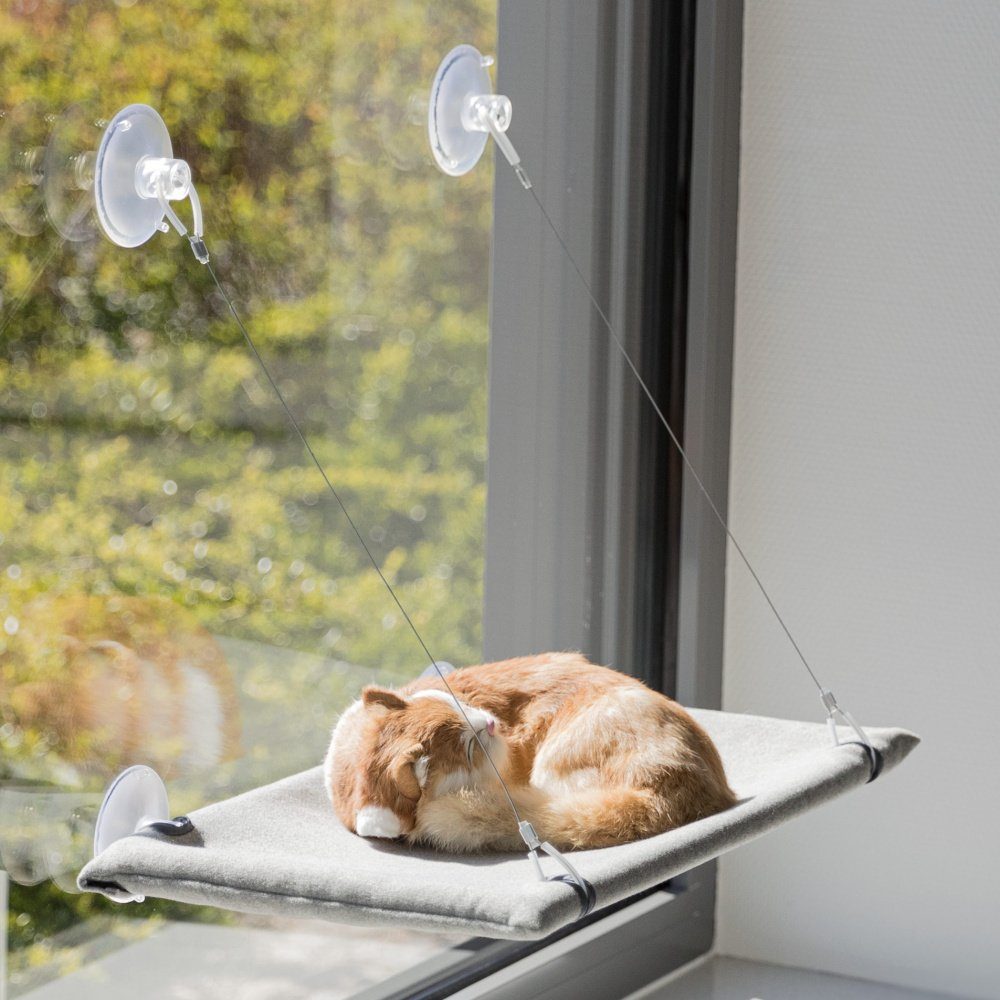 TRIXIE Katzen-Hängematte Liegeplatz für Fensterscheibe grau günstig online kaufen