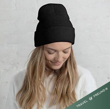 Travelfreund® Beanie 2x Wintermütze Mütze schwarz - Beanie für Winter, Strickmütze, unisex (2-St)