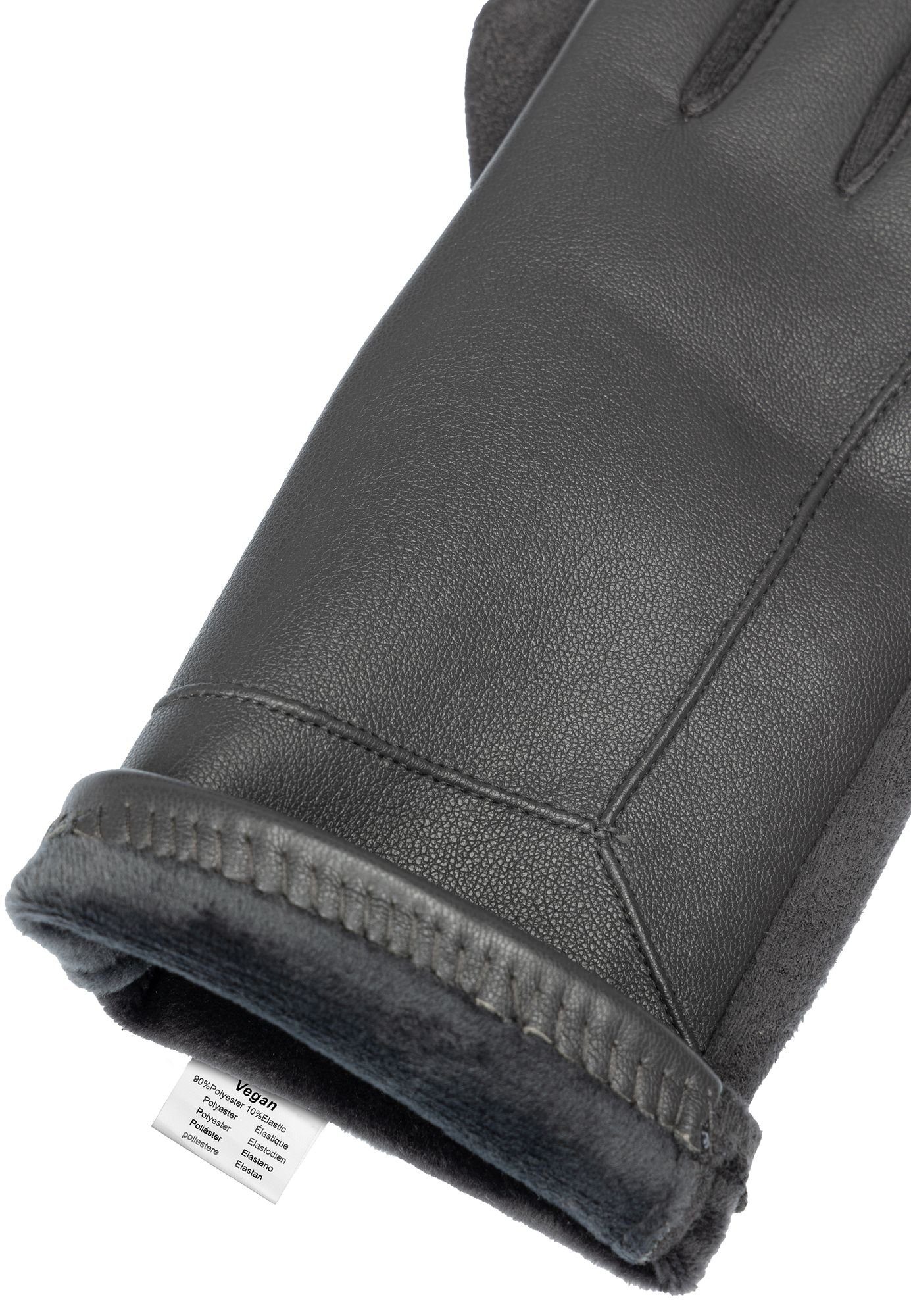 Caspar Strickhandschuhe GLV015 elegante dunkelgrau uni Handschuhe Damen klassisch