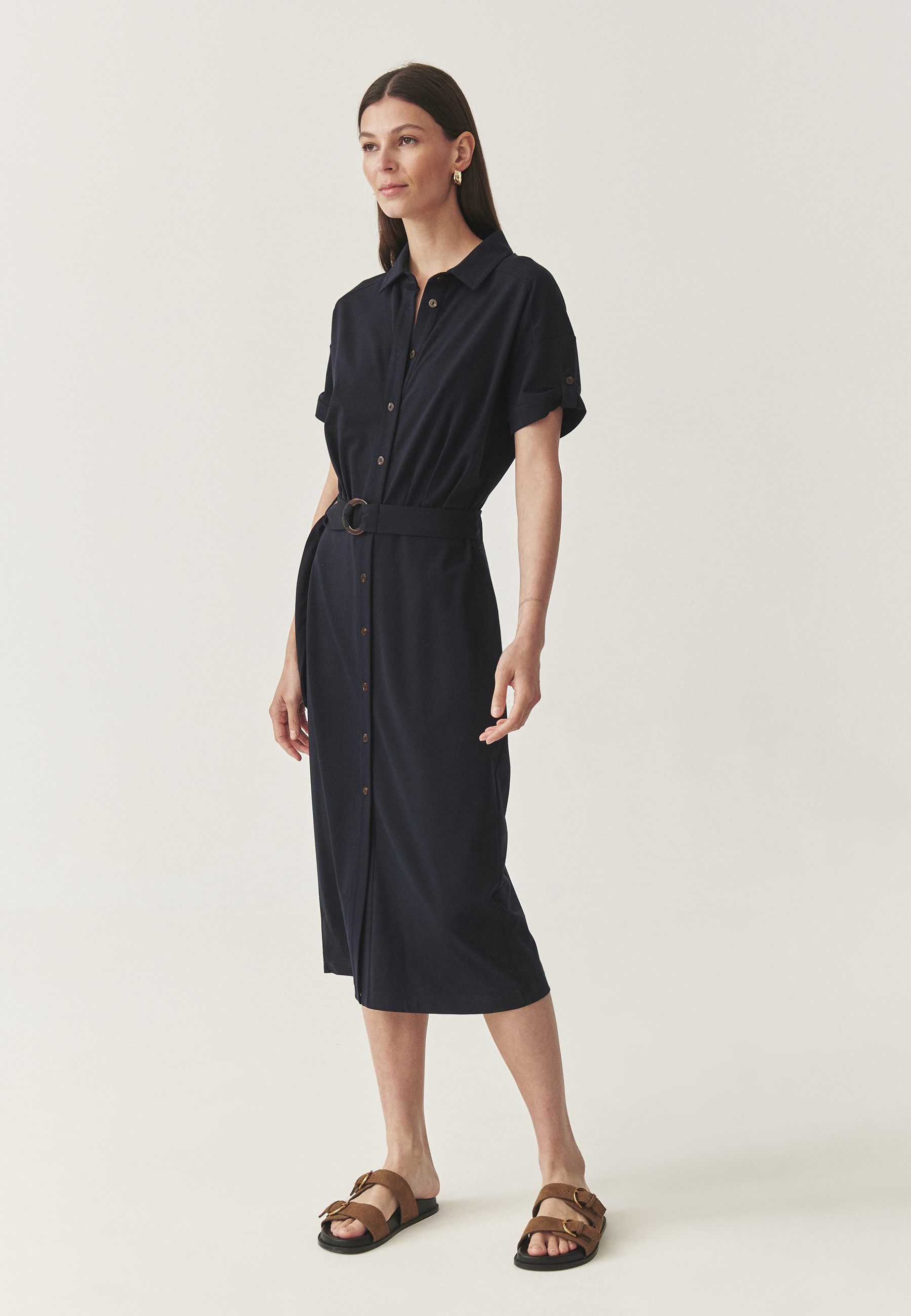 TATUUM Jerseykleid KLASSISCHES MIDI-KLEID IM FONDSCHNITT - WEKORI