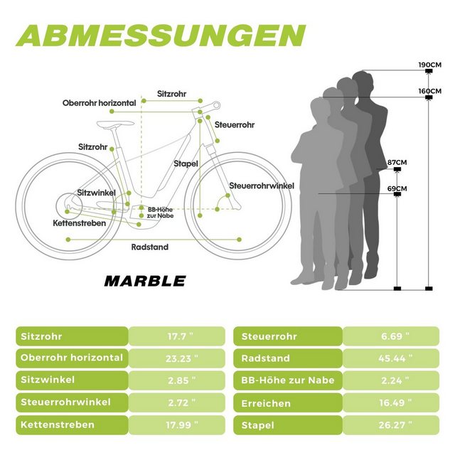 DERUIZ E-Bike Deruiz 28 Zoll Elektrofahrrad, 644 wh Trekking Maximal 120km, 8 Gang SHIMANO SHIMANO ALTUS 11-32T Schaltwerk, Kettenschaltung, Heckmotor, 644,00 Wh Batterie, 644Wh Batterien mit großer Kapazität