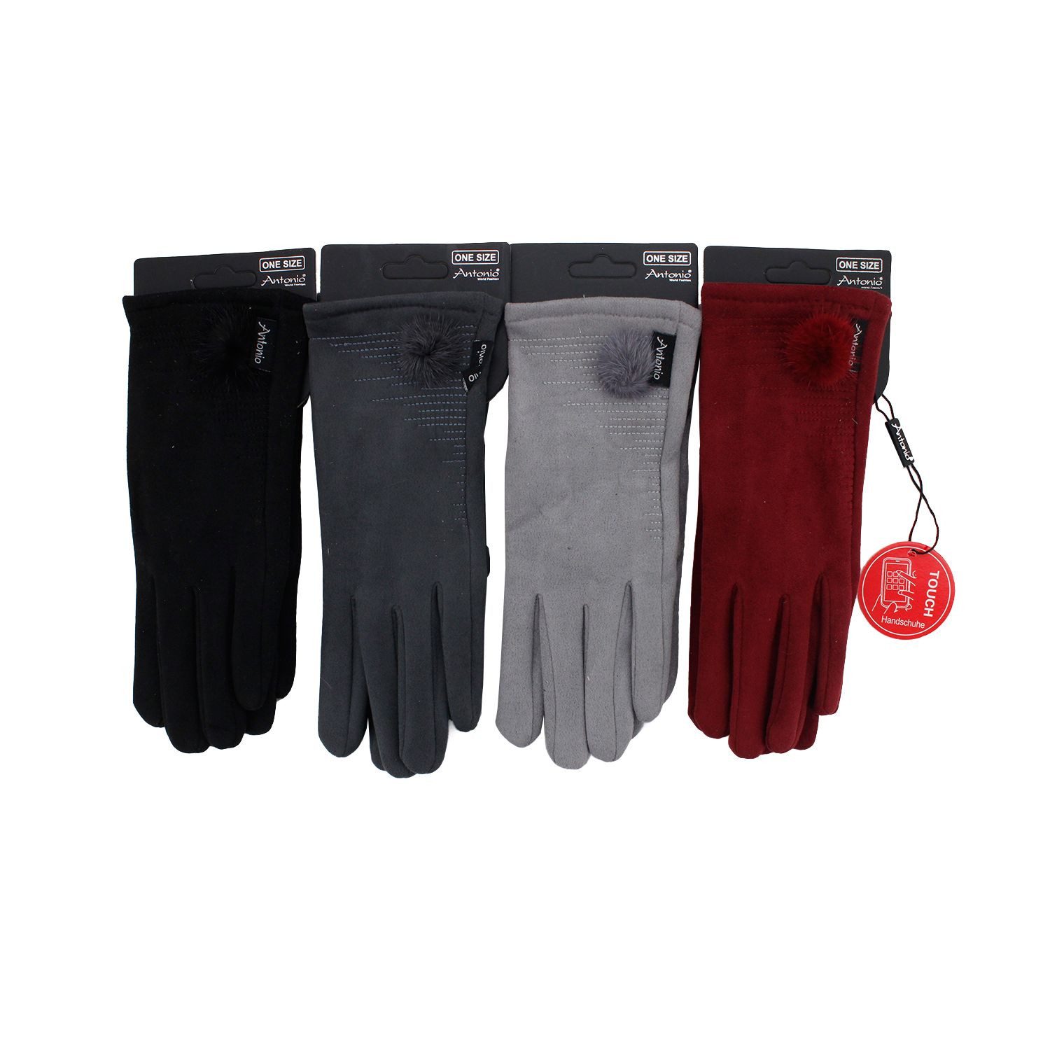 Antonio Strickhandschuhe Winter Damen Handschuh Puschel günstig online kaufen