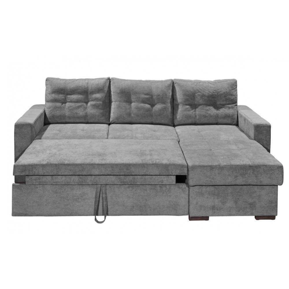 Sofa Wohnlandschaft Garnitur Black Eck ca. x ADONE Polster Couch 230 cm White Red Grau 154
