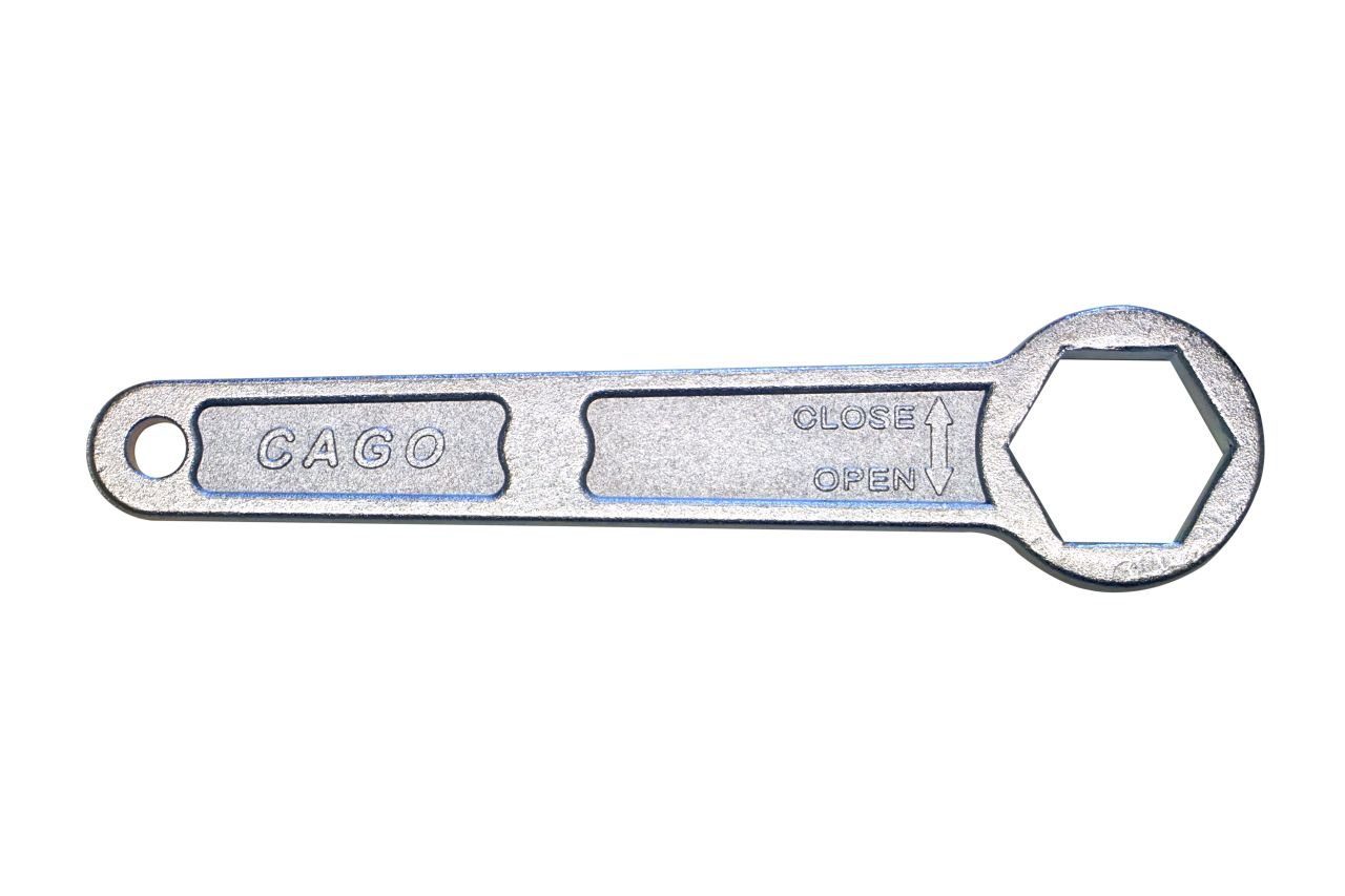 BlueCraft Ringschlüssel, Ring- Gasflaschenschlüssel für die Stahl-Kappe der technischen Gase wie z.B. Argon