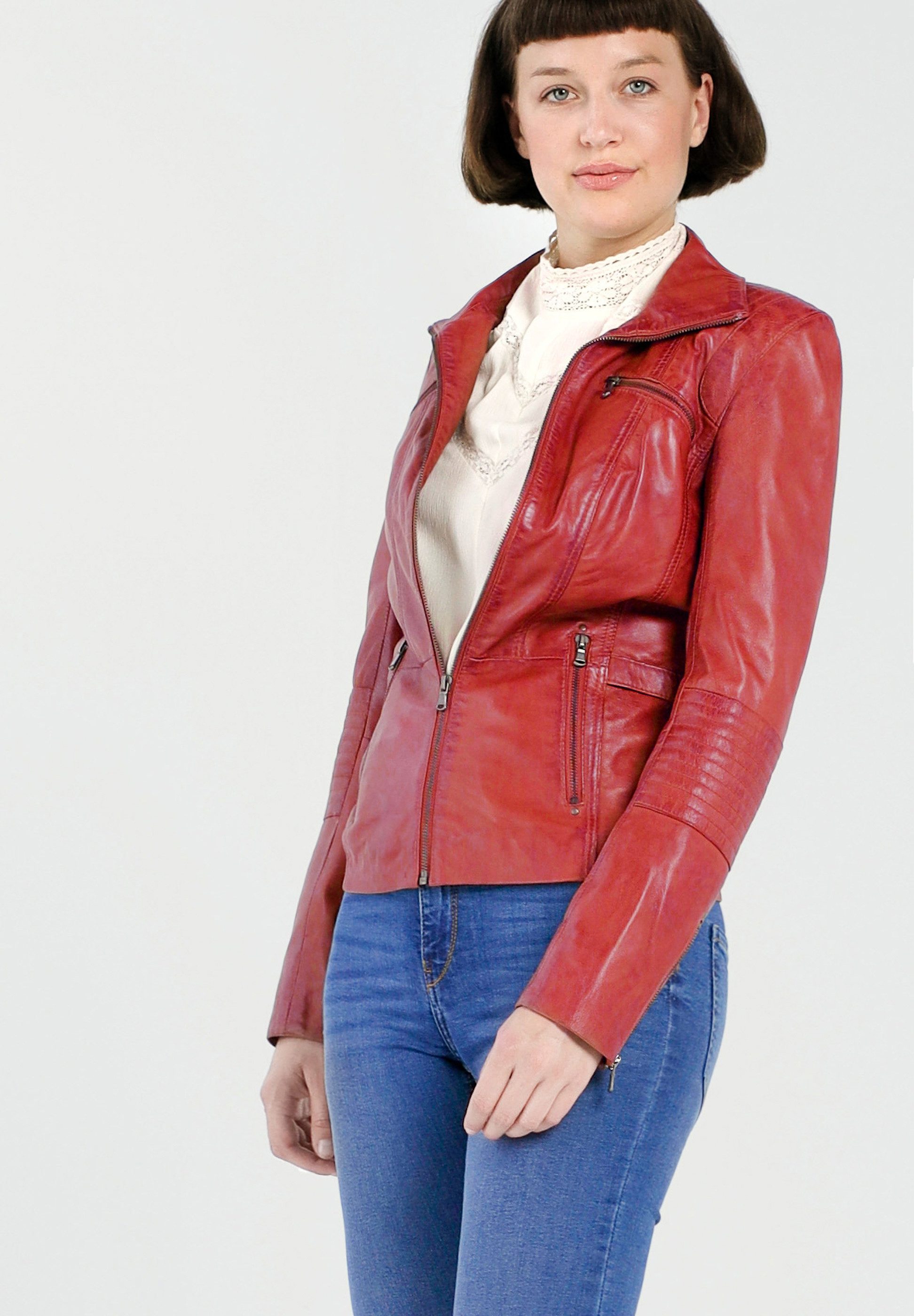 CBL Lederjacke MQ-44919 mit stehkragen günstig online kaufen