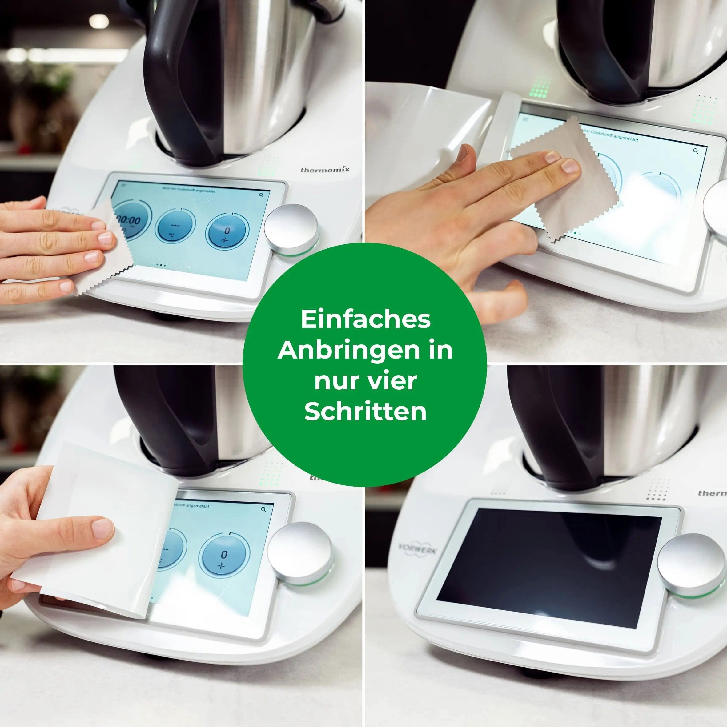 Wundermix Küchenmaschinen Zubehör-Set WunderScreen® Hybrid-Glas Displayschutz für Thermomix, Zubehör für TM6