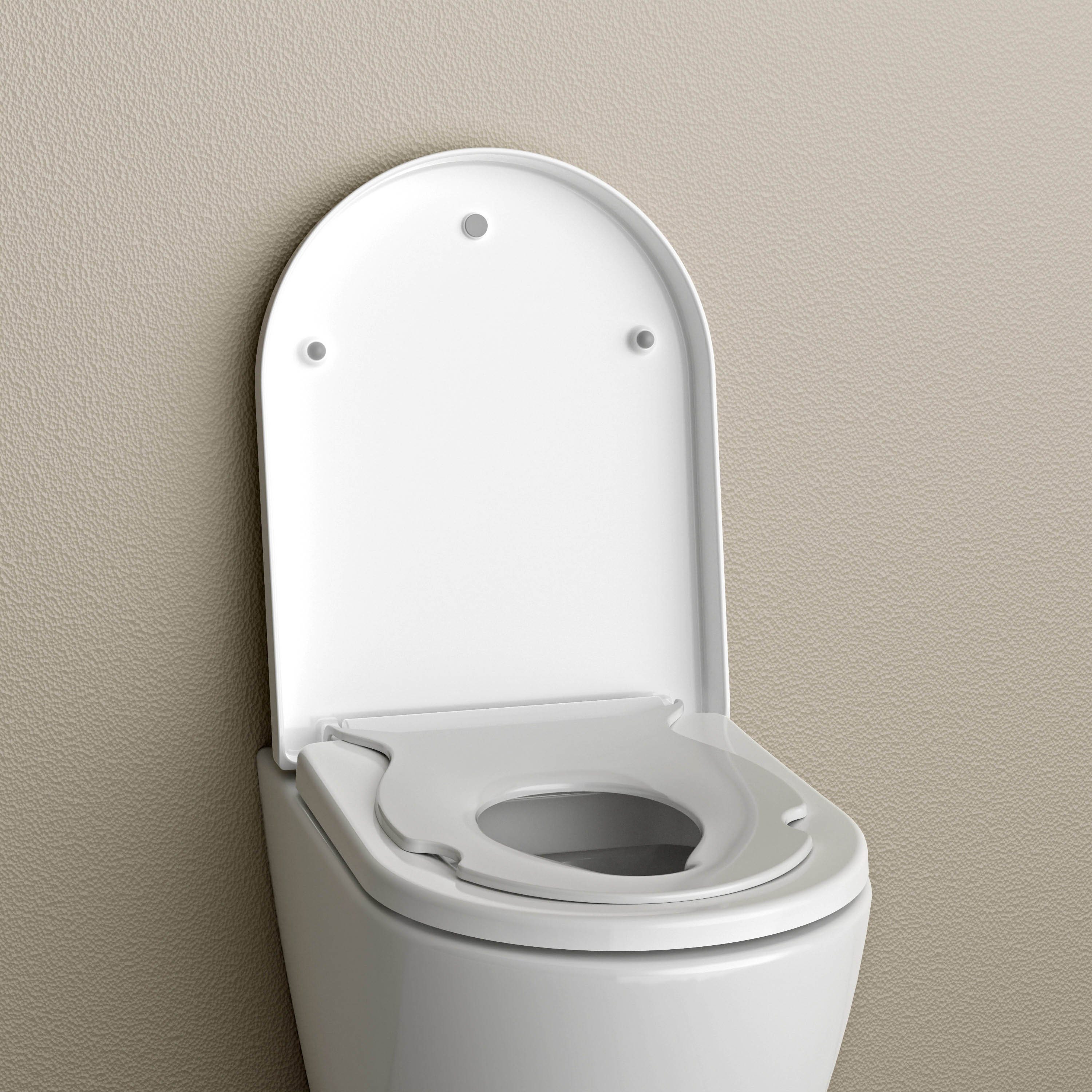 Bernstein Kinder-WC-Sitz U1006, Familiensitz mit integriertem Kindersitz Softclose Weiß