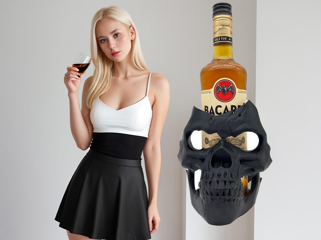 eXODA Weinflaschenhalter Flaschenhalter Totenkopf für Wein, günstig online kaufen