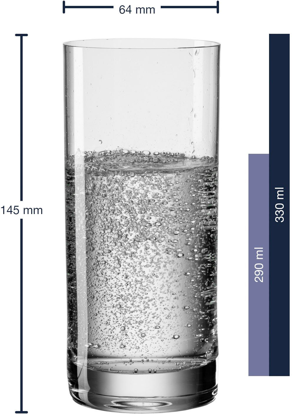 LEONARDO Gläser-Set EASY+, 6-tlg., Kristallglas, 340 ml, 6-teilig