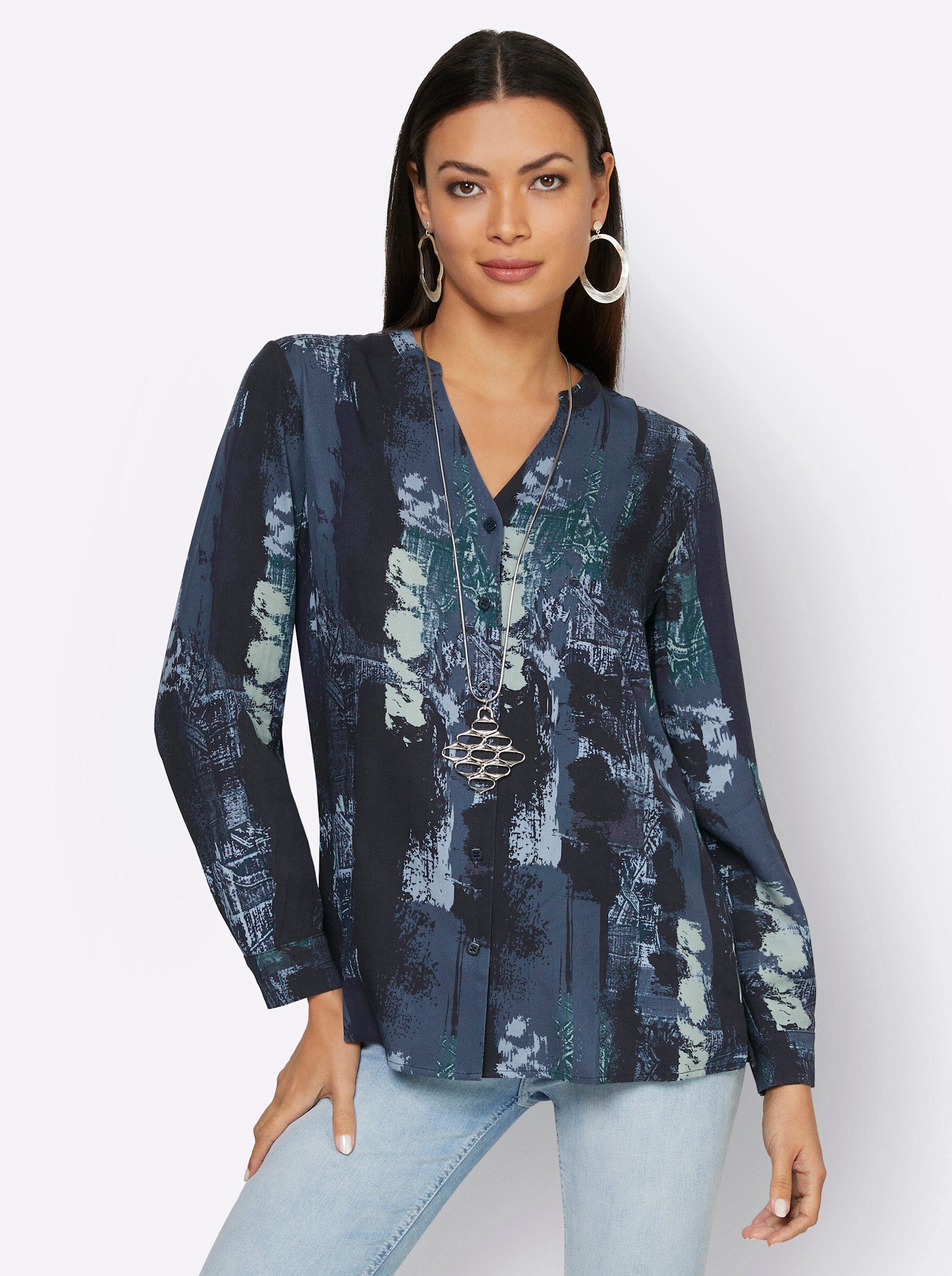 Klassische Bluse Langarmbluse