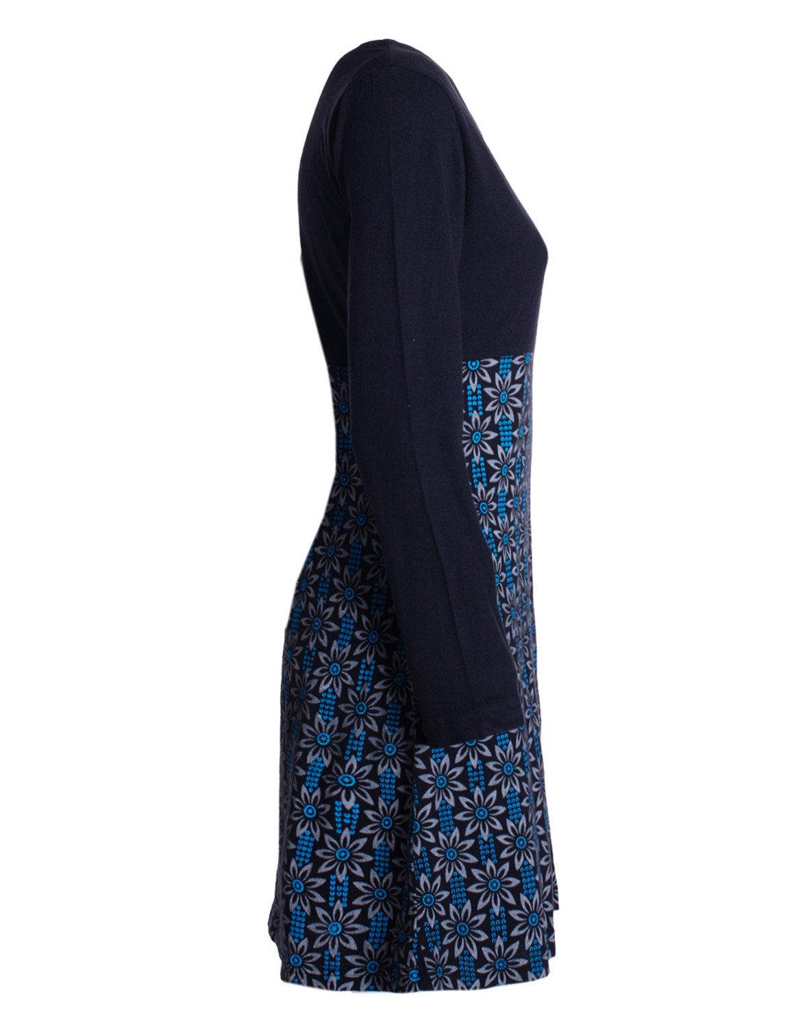 Vishes Tunikakleid Damen Langarm Longshirt-Kleid Sweatkleid Tunika-Kleid Shirt-Kleid Ethno, Goa, Hippie Style