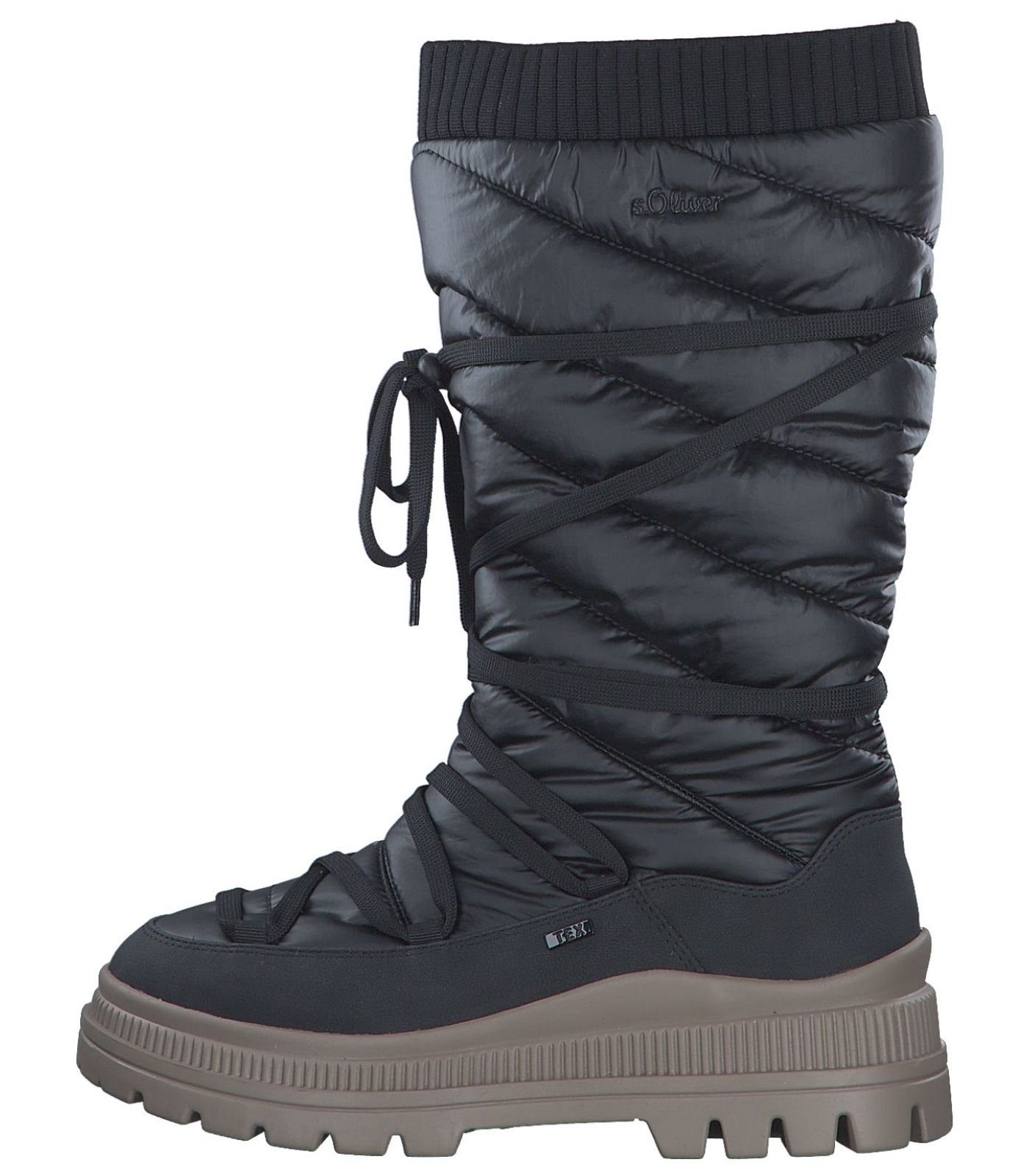 Lederimitat/Textil Black Stiefel s.Oliver Snowboots