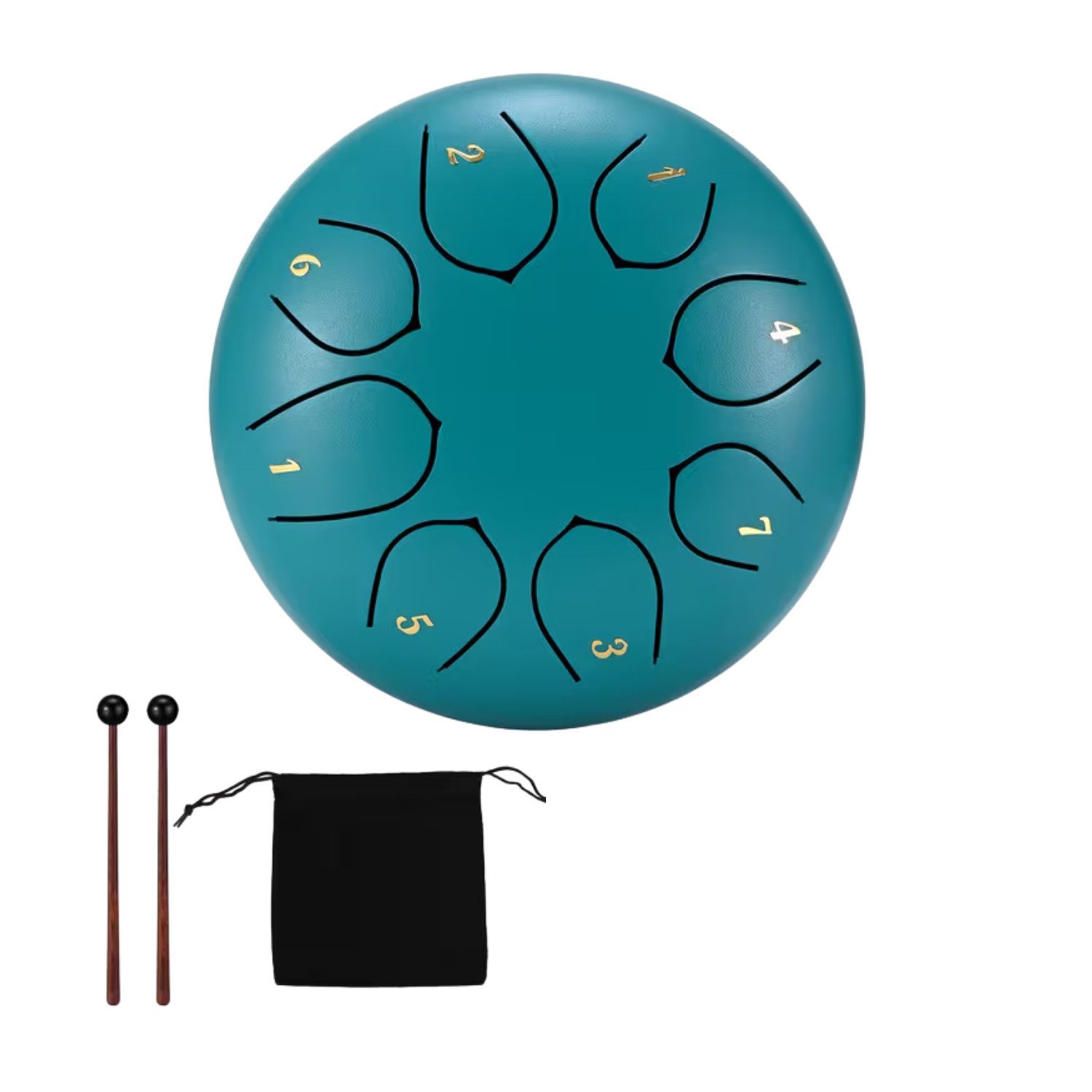 XCOAST Klangschalen Chakra Trommel – Zungentrommel für Meditation, Yoga & Energieharmonie