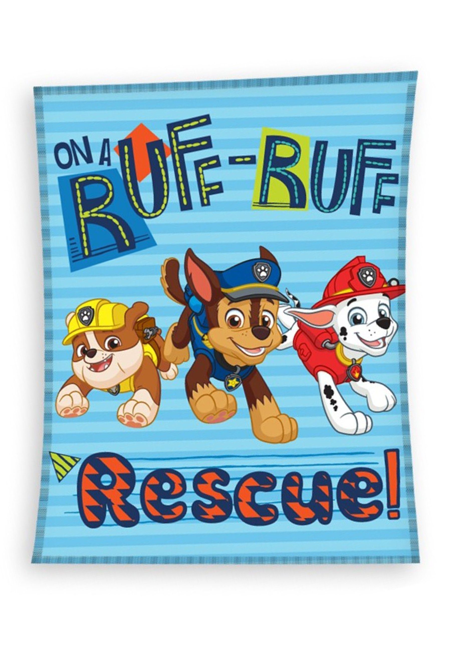 Kinderdecke Marshall Chase Kinder Jungen Kuscheldecke Fleece Decke, PAW  PATROL