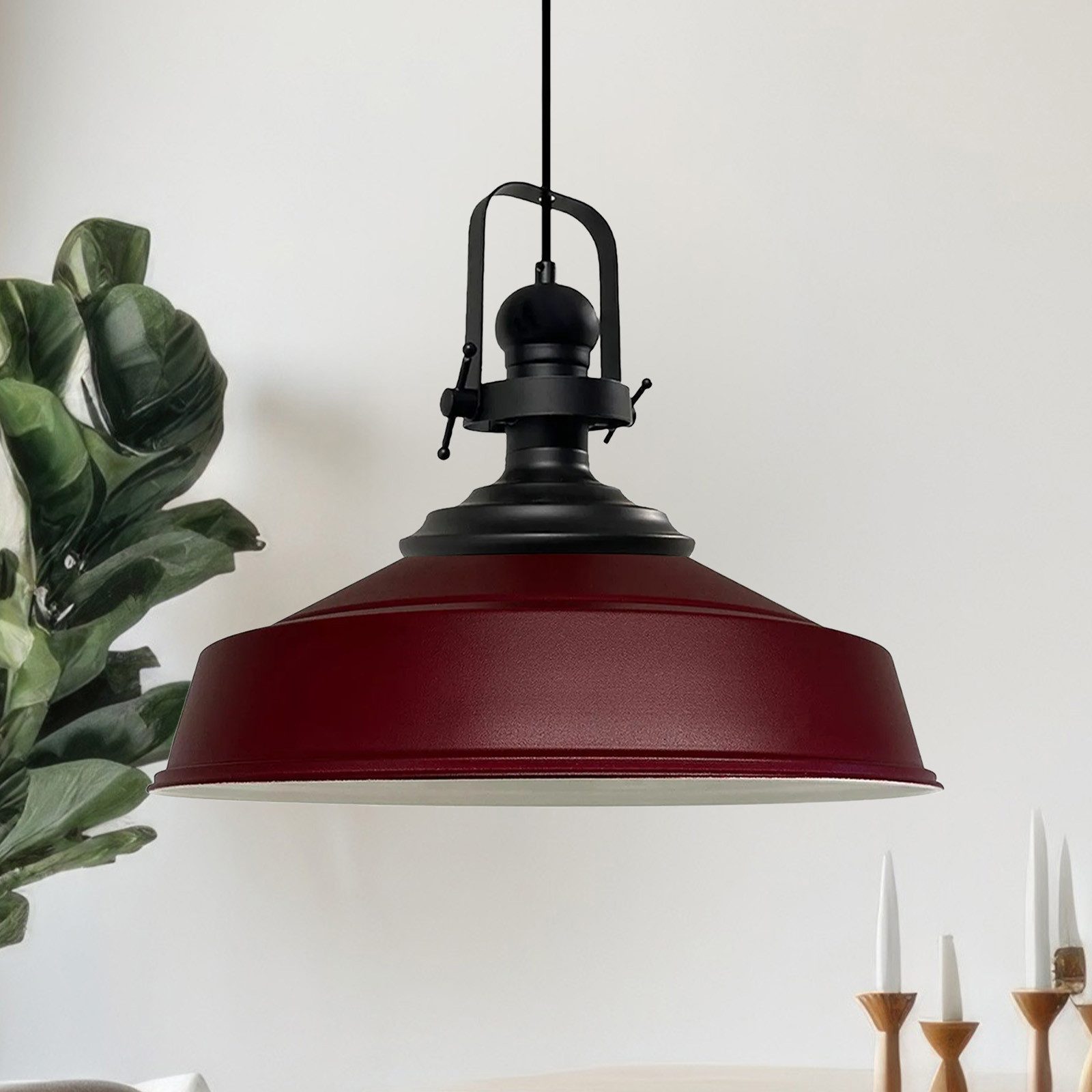 Bamyum Pendelleuchte Pendelleuchte Schwarz-Asletl Hängelampe Metall günstig online kaufen