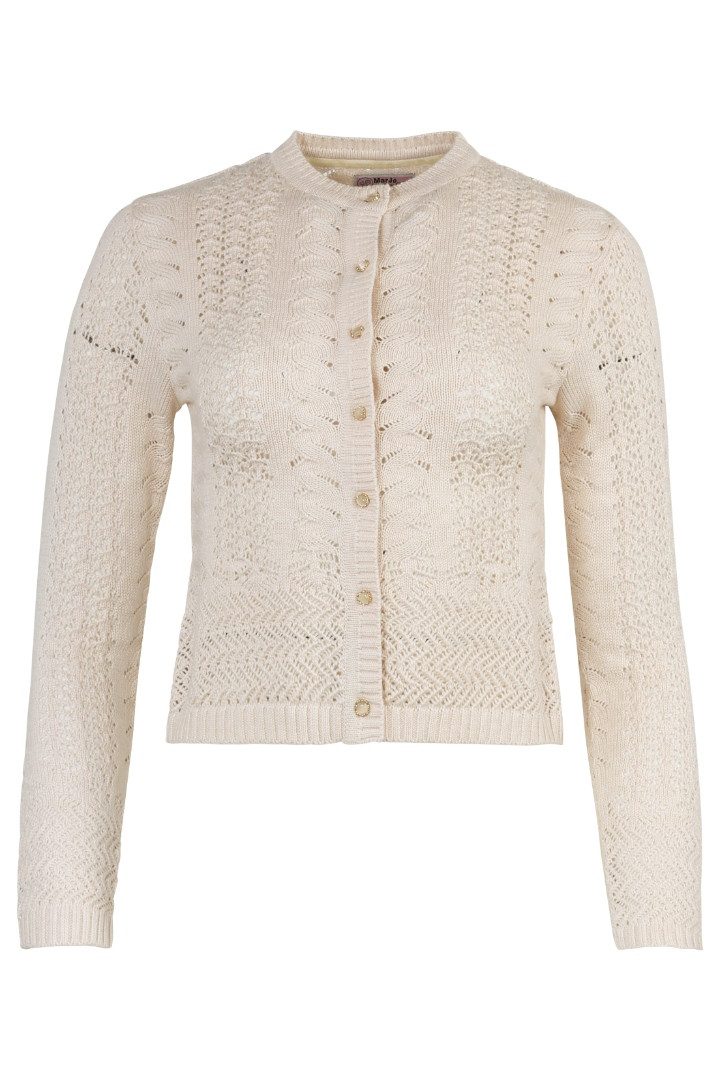 MarJo Trachtenjacke Trachten Strickjacke - ALDERSBACH - puder
