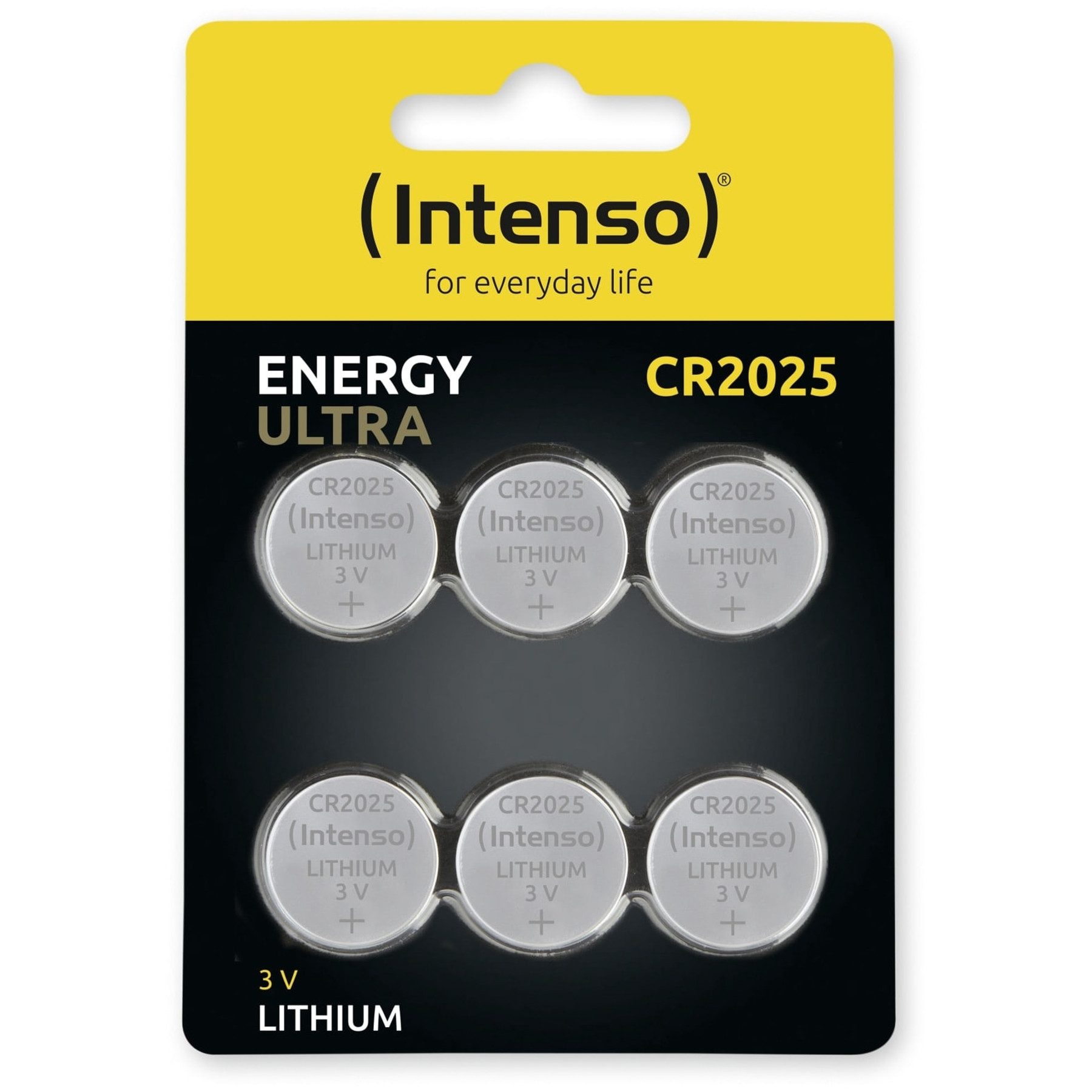 Intenso INTENSO Lithium-Knopfzelle CR2025, 6 Stück Batterie
