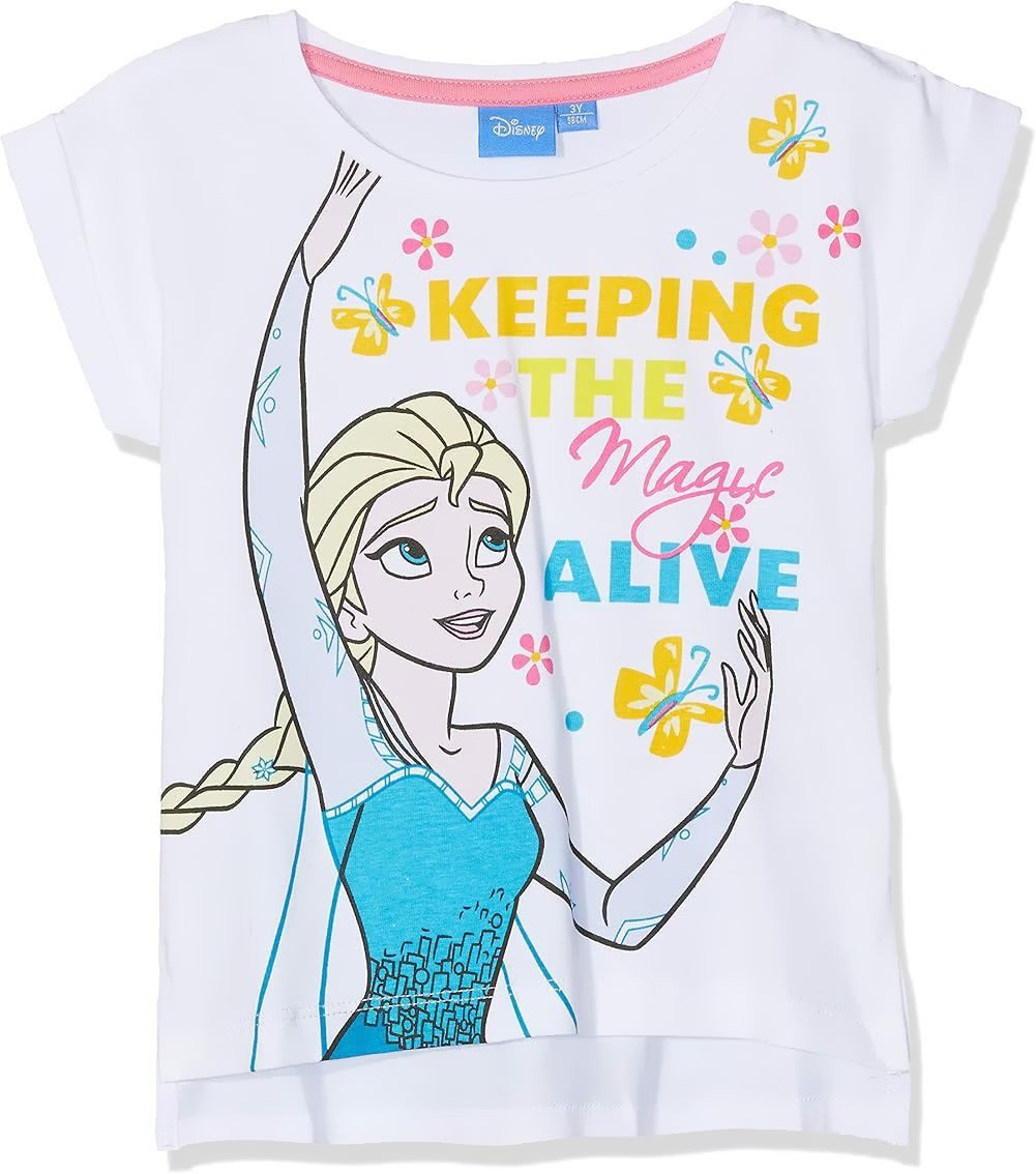 Disney Frozen Print-Shirt FROZEN Die Eiskönigin T-Shirt Mädchen Anna +Elsa