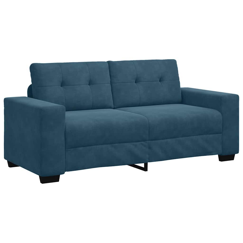 vidaXL Sofa Zweisitzer-Sofa Blau 180x77x82 cm Samt, 1 Teile