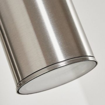 hofstein Außen-Wandleuchte moderne Außenlampe aus Metall/Glas in Nickel-matt/Klar, LED wechselbar, 3000 Kelvin, für außen mit tollem Lichteffekt, 2x GU10 35 Watt, 350 Lumen, IP54