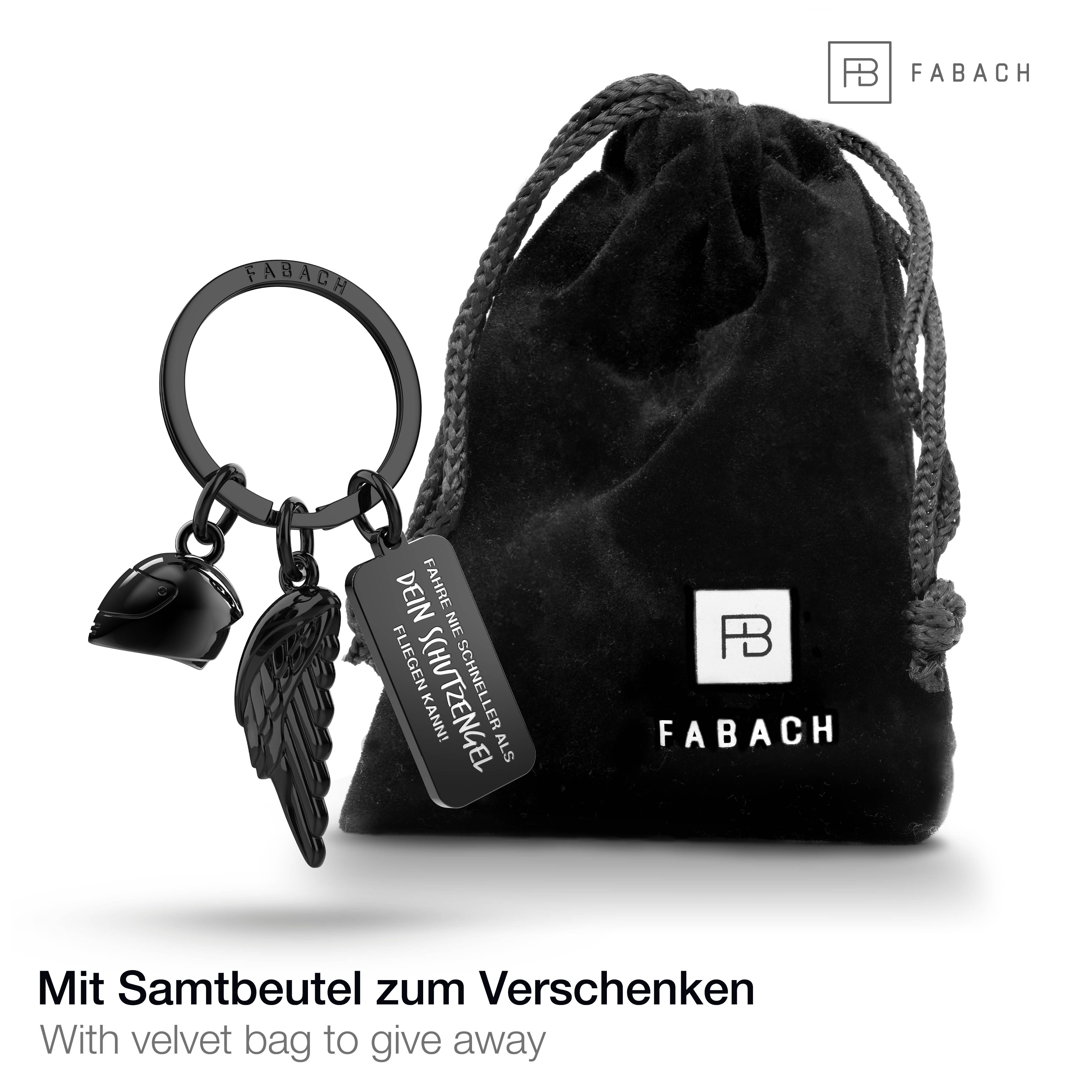 FABACH Schlüsselanhänger Motorrad mit Motorradhelm & Flügel - Glücksbringer günstig online kaufen