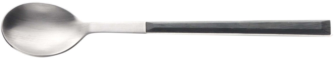 PINTINOX Kaffeelöffel Sushi Moka Satin (6 Stück), Edelstahl 18/0 mit Kunststoffgriff in Holzoptik satiniert