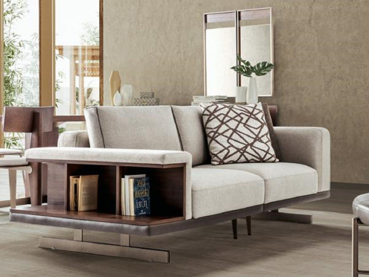 Made Luxus Europe JVmoebel (2-St., 2 Wohnzimmer-Set Sofas Sitzer in 3 Polster Sofagarnitur Nur Möbel Set Sofa + Sitzer), 3+2 Grau,