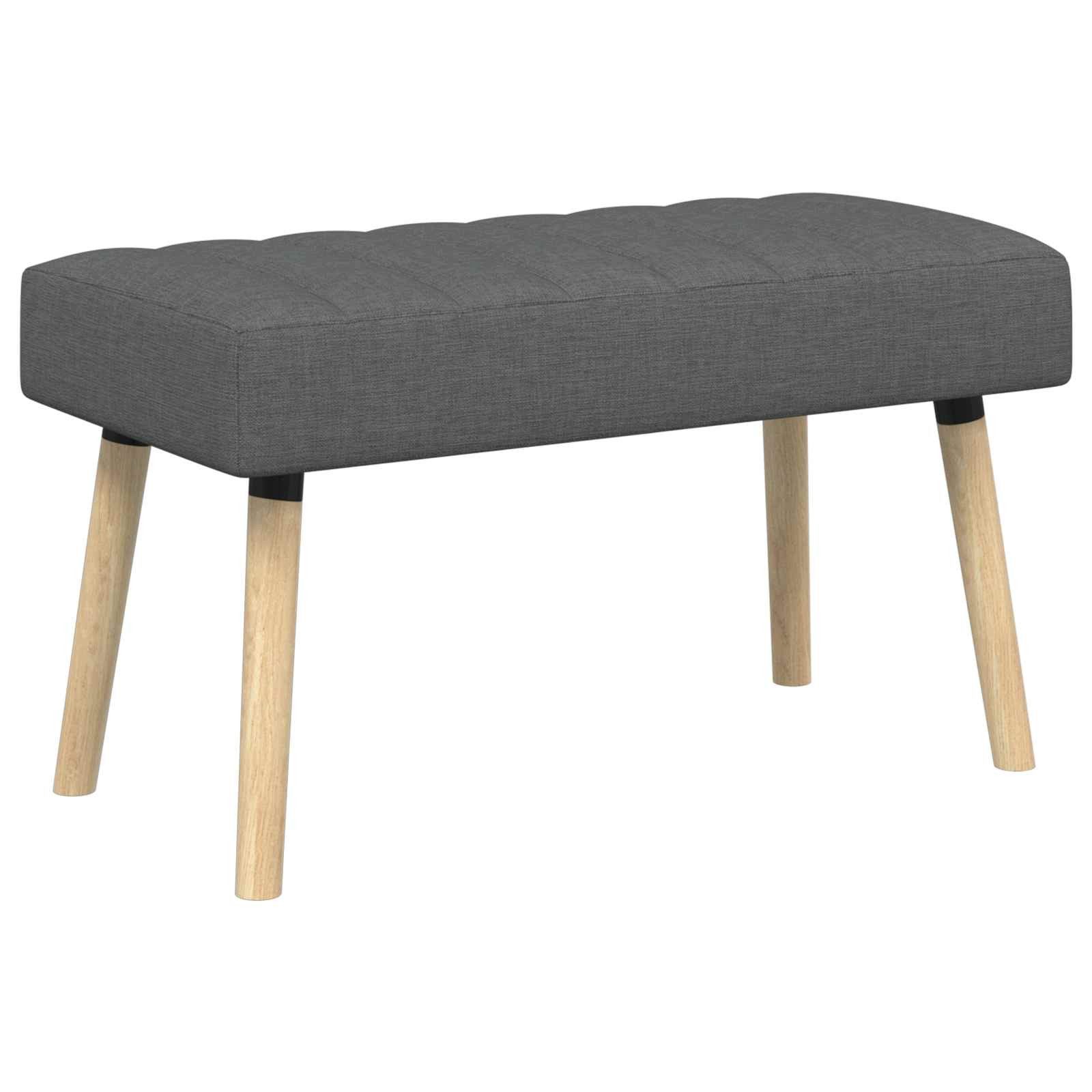 vidaXL Sitzbank Kanalgepolsterte Bank Dunkelgrau 80 x 40 x 46 cm Stoff (1-St)