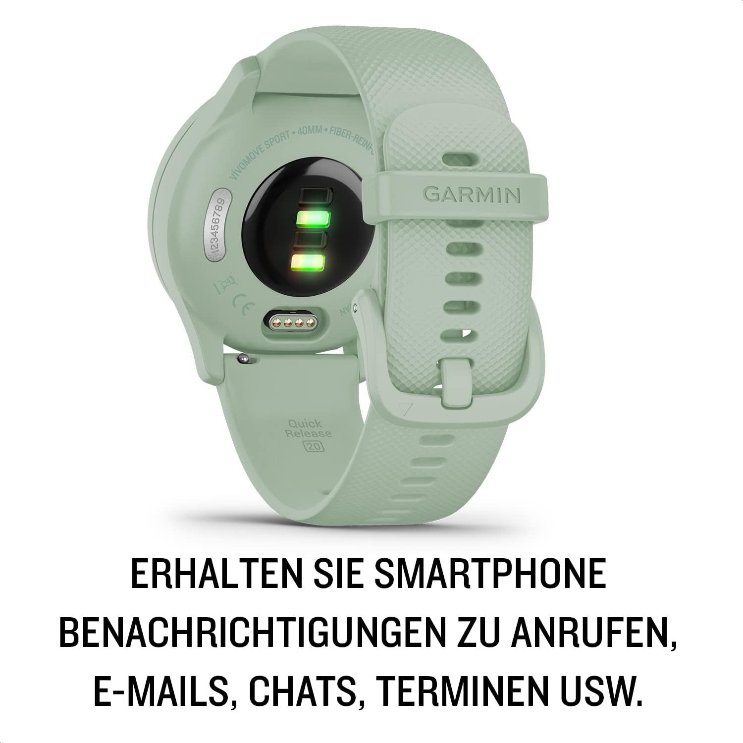 Garmin 010-02566-03 Smartwatch (2,1 cm, Andriod ios), Elegante Hybrid Smartwatch 40 mm