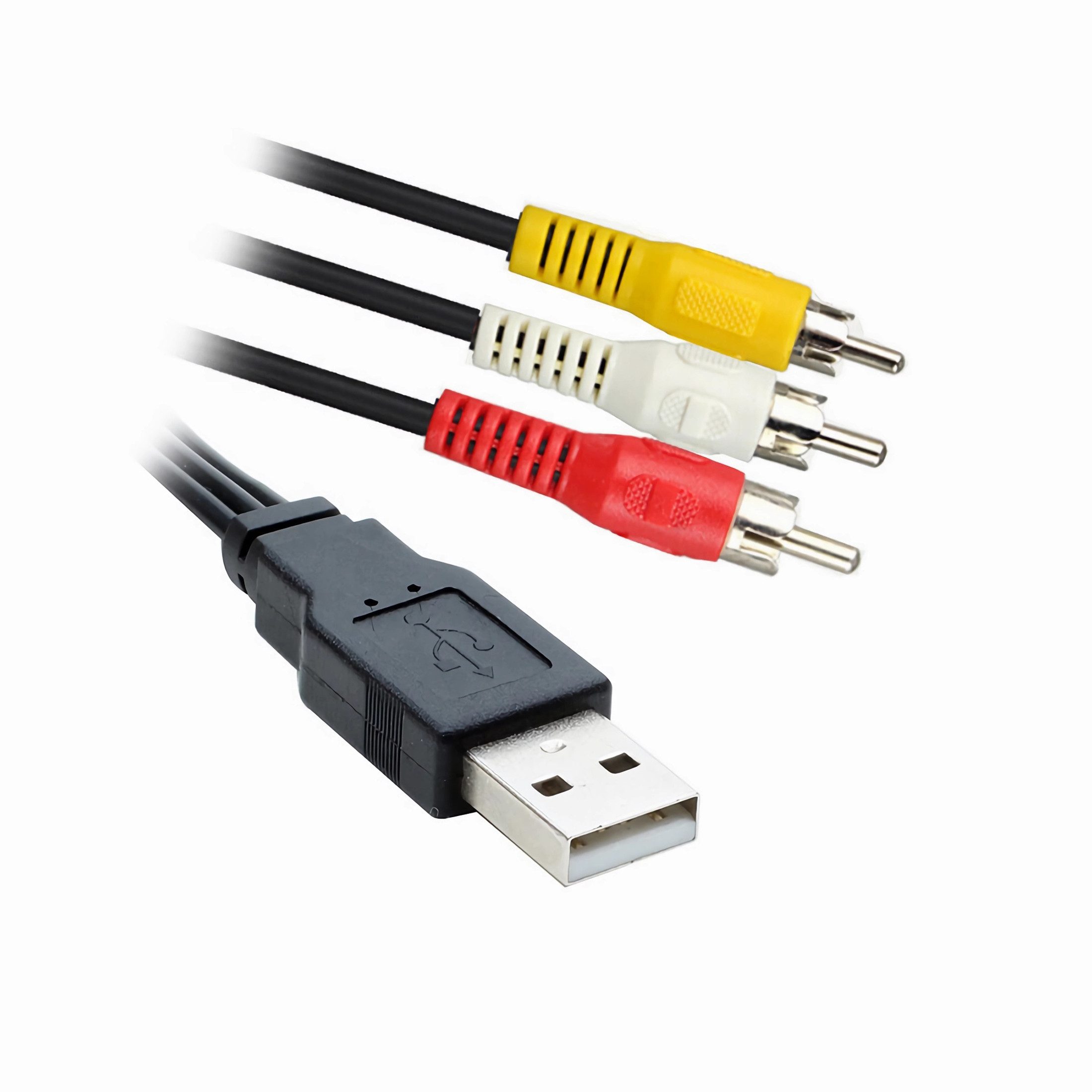 Bolwins G53 USB 2.0 auf Cinch AV Kabel Adapter Audio Video für TV PC Cam 30 cm Audio- & Video-Kabel, USB-A Stecker, Cinch-Stecker (RCA), Cinch (RCA) (30 cm), AV-Adapterkabel für analoge Audio- und Videoübertragung, Plug & Play