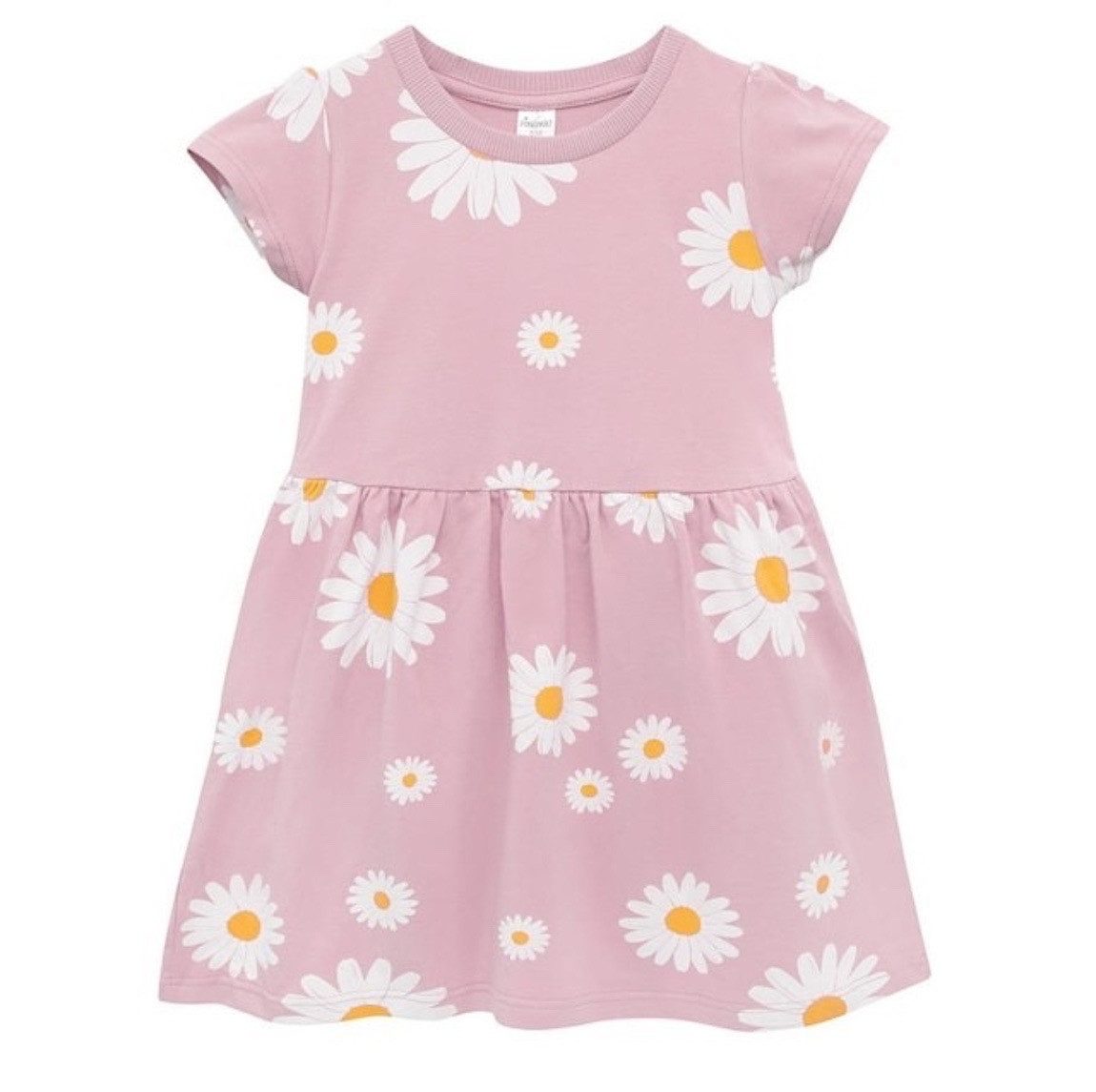 PINOKIO Druckkleid Kurzarmkleid Gänseblümchen Daisy in beige, blau oder rosa