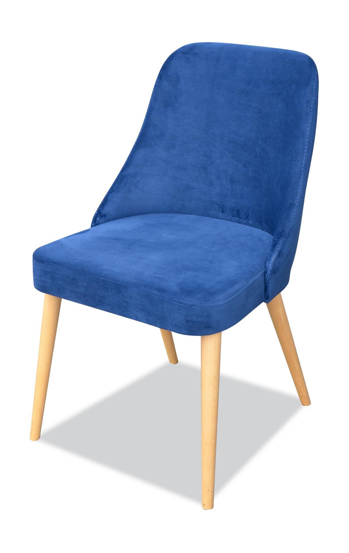 Xlmoebel Sitzgruppe Neues Luxuriöses Esszimmermöbelset aus Holz mit 4 eleganten blauen, Hergestellt in Europa