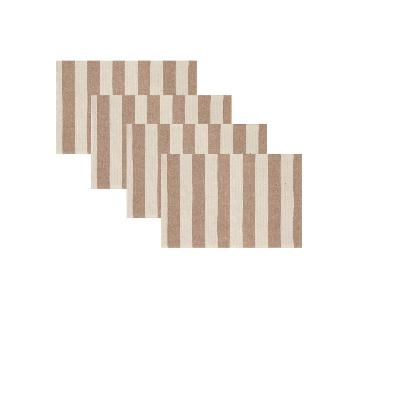 Magma Heimtex Platzset 4teilig 35x45cm Baumwolle saugfähig pflegeleicht gestreift, (Spar-Set, 4-St., 4 Platzdeckchen), Wendetischset