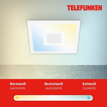 Telefunken LED Panel 319006TF, LED fest verbaut, Kaltweiß, Neutralweiß, Tageslichtweiß, Warmweiß, Deckenleuchte, Panel, CCT, RGB Beleuchtung, 16W 1500lm, 29,5 cm