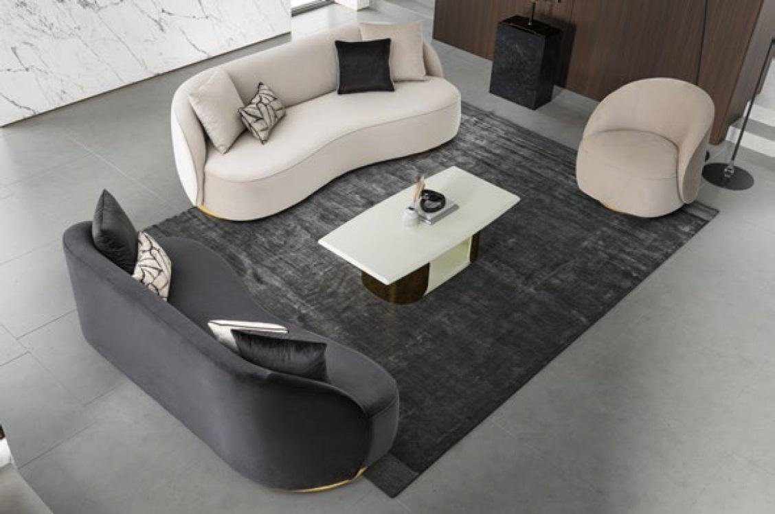 Design Sofa, Sitz JVmoebel Sofagarnitur Polster Sitz Couchen 4+3+1 (3-St) Set Sofas Wohnzimmer-Set