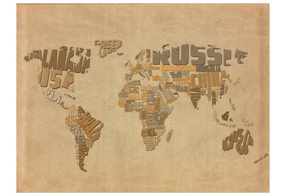 Tapete m, lichtbeständige Design Karte Vliestapete Weltentdecker der 3x2.31 halb-matt, KUNSTLOFT