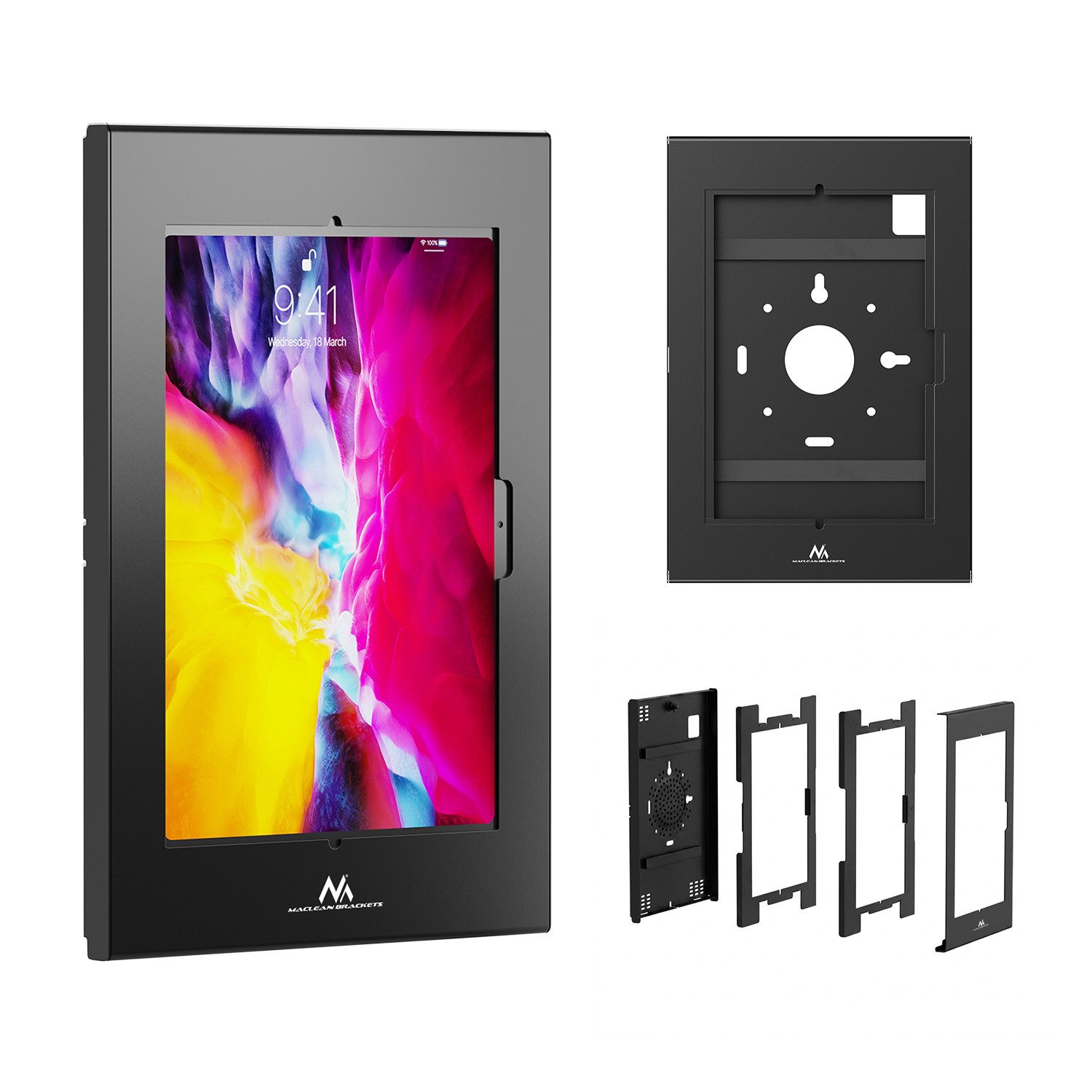 Maclean Tablet-Halterung MC-955 Werbehalterung für iPad und Samsung Galaxy 10,9–11'', (bis 11 Zoll)