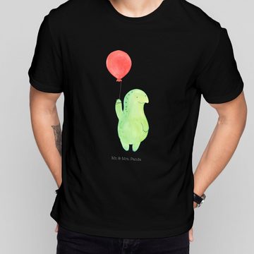 Mr. & Mrs. Panda T-Shirt Schildkröte Luftballon - Schwarz - Geschenk, Tshirt, Jahrmarkt, Damen (1-tlg)